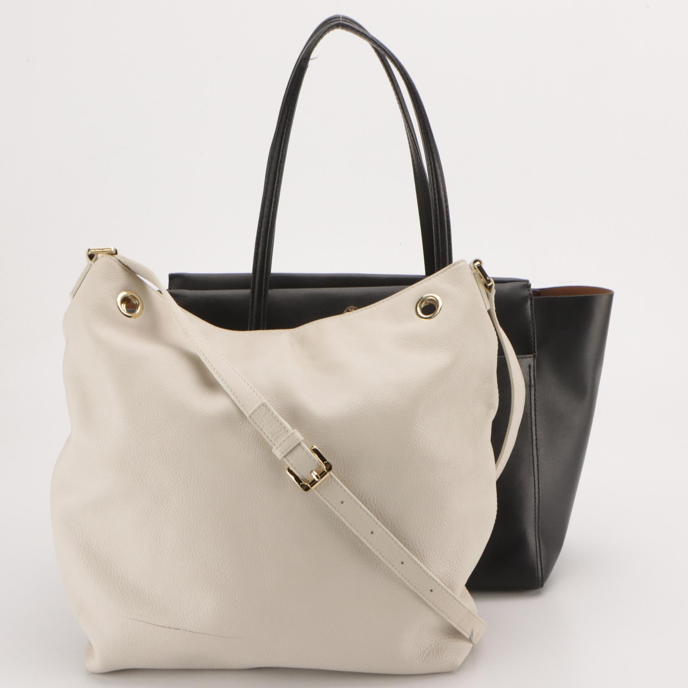 Tory Burch Parker Shoulder Bag and Michael Kors Crossbody Tote in Leather