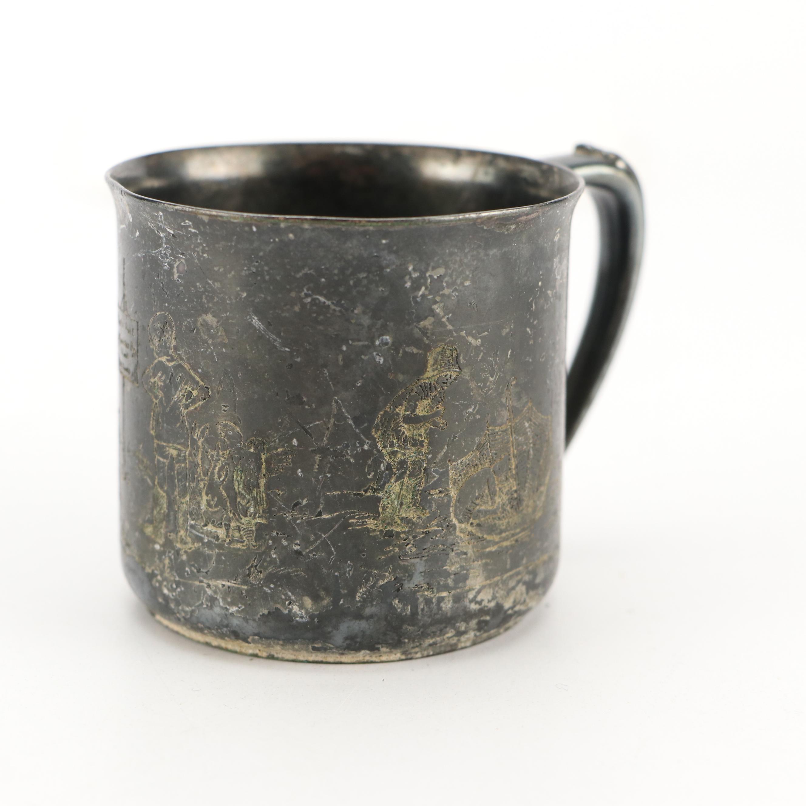 1933 Chicago World's Fair Sugar and Creamer Set with Other Tableware