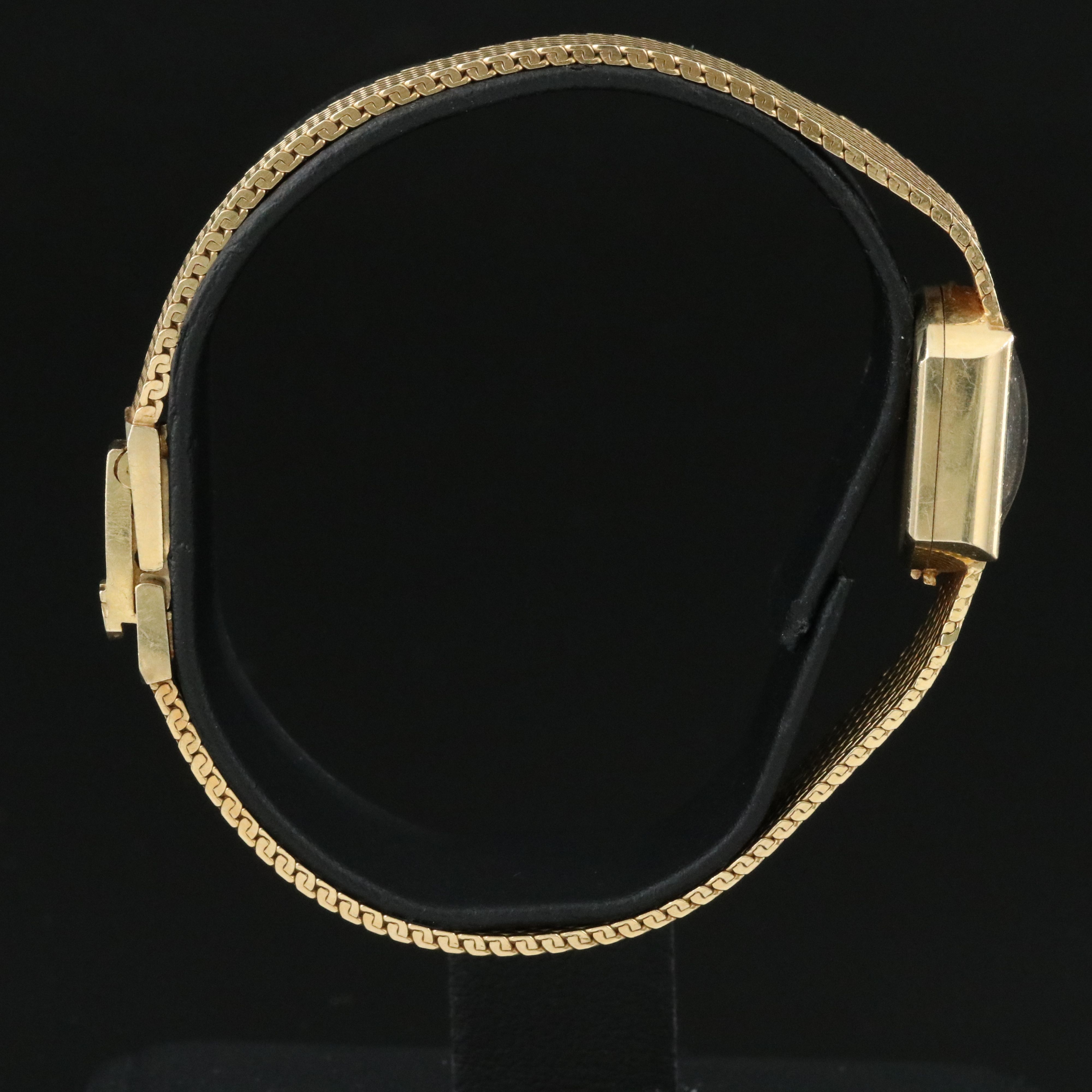 Vintage 14K Gold Omega Silver Dial 13mm Manual-Wind Watch