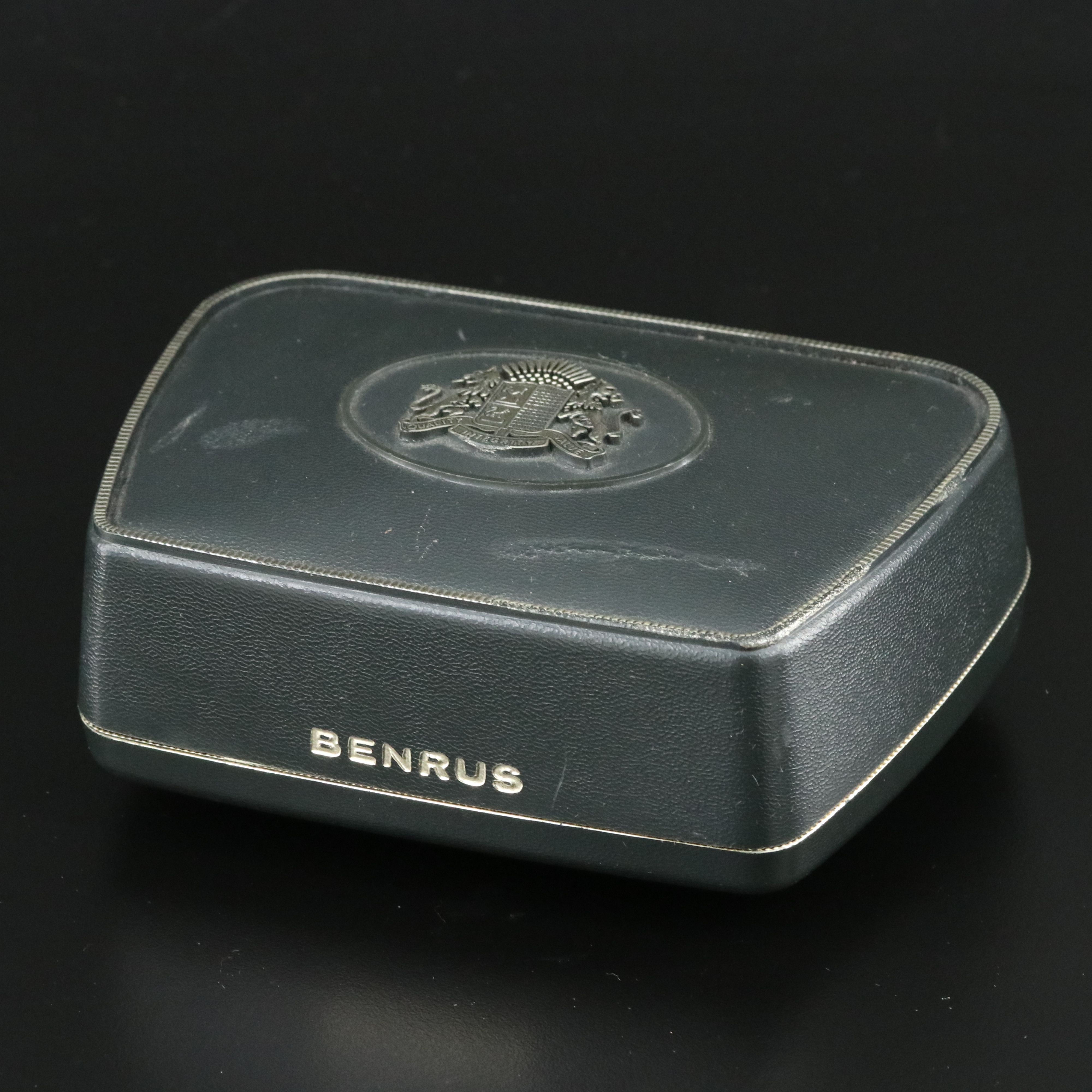 Vintage Benrus 3021 Silver Dial 34mm Gold-Plated Automatic Watch with Box