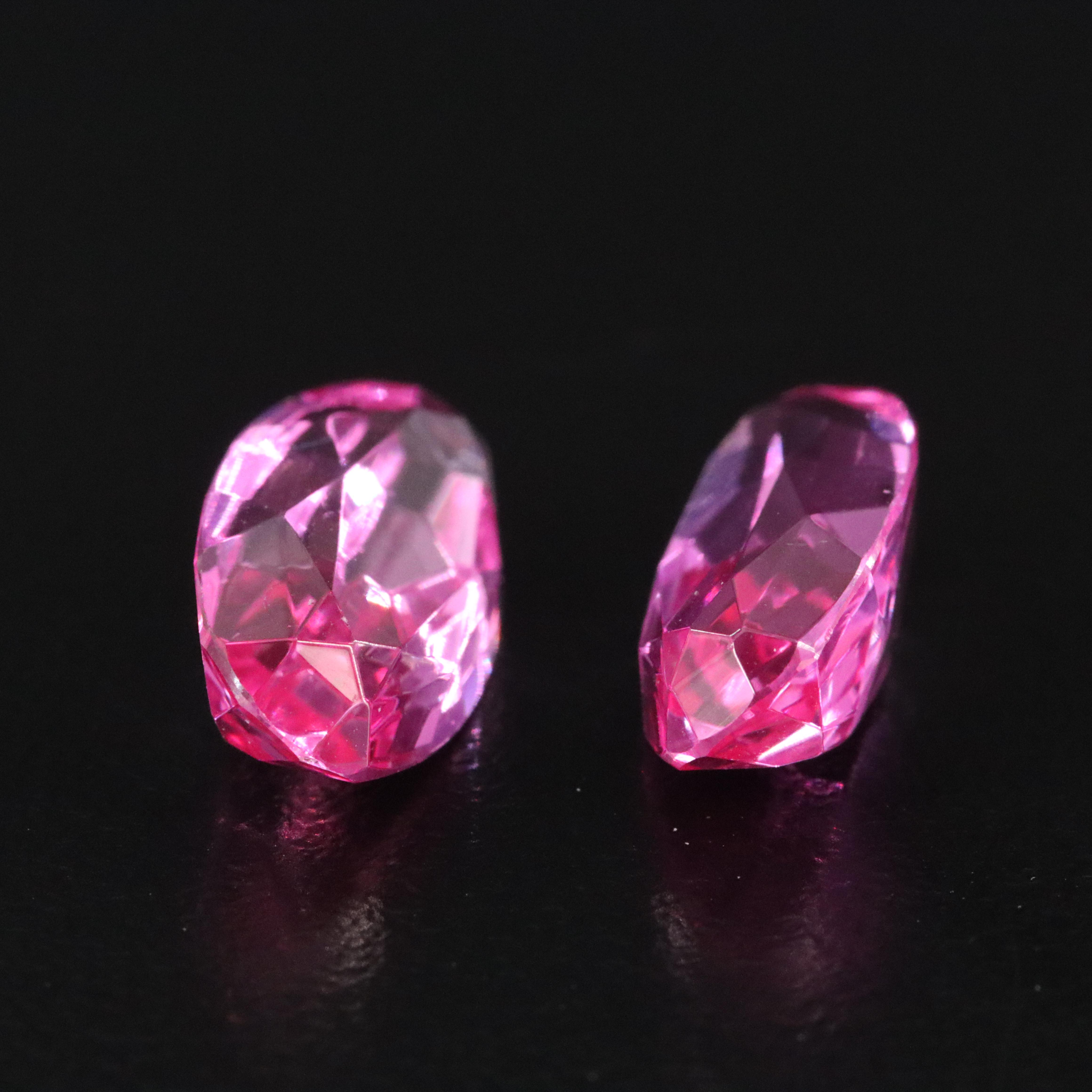 Loose 11.10 CTW Lab Grown Pink Sapphires