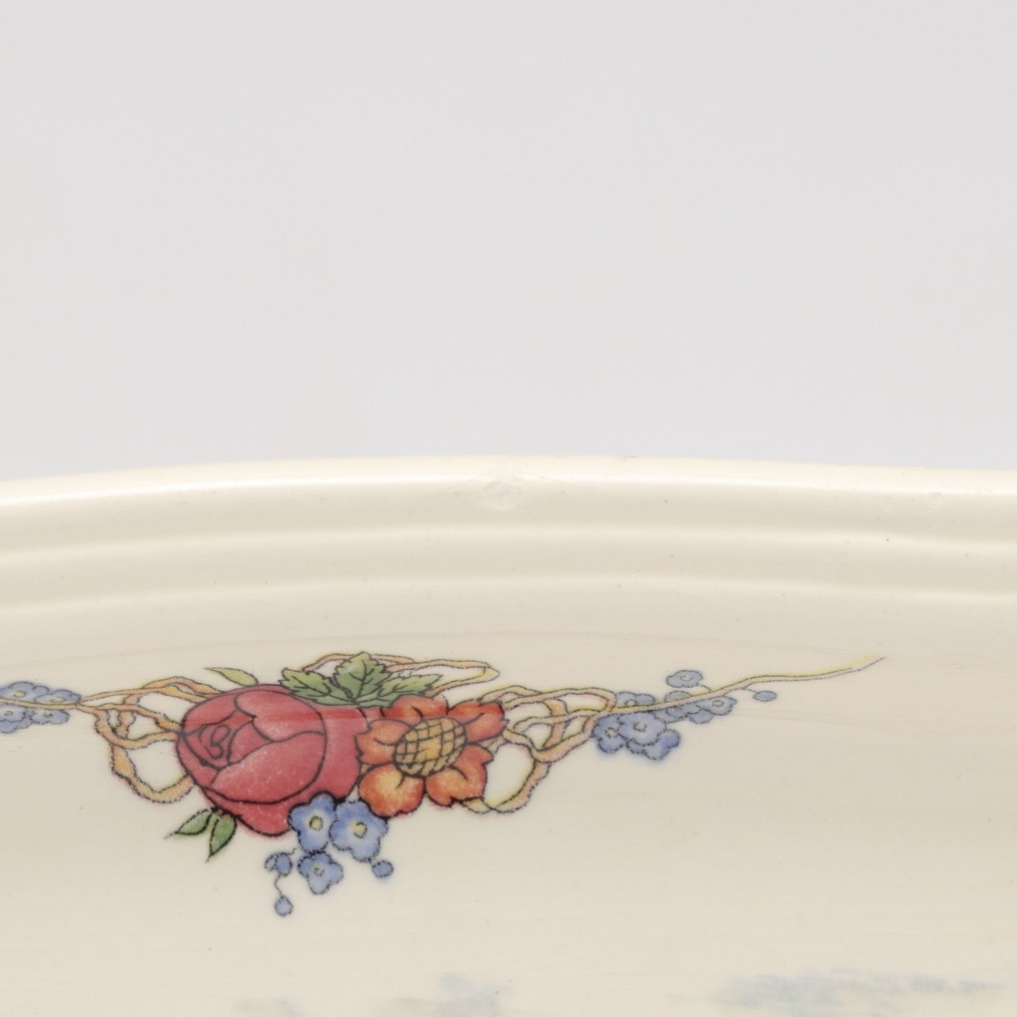 Sarreguemines French Faience "Obernai" Sandwich Tray and Serving Platter