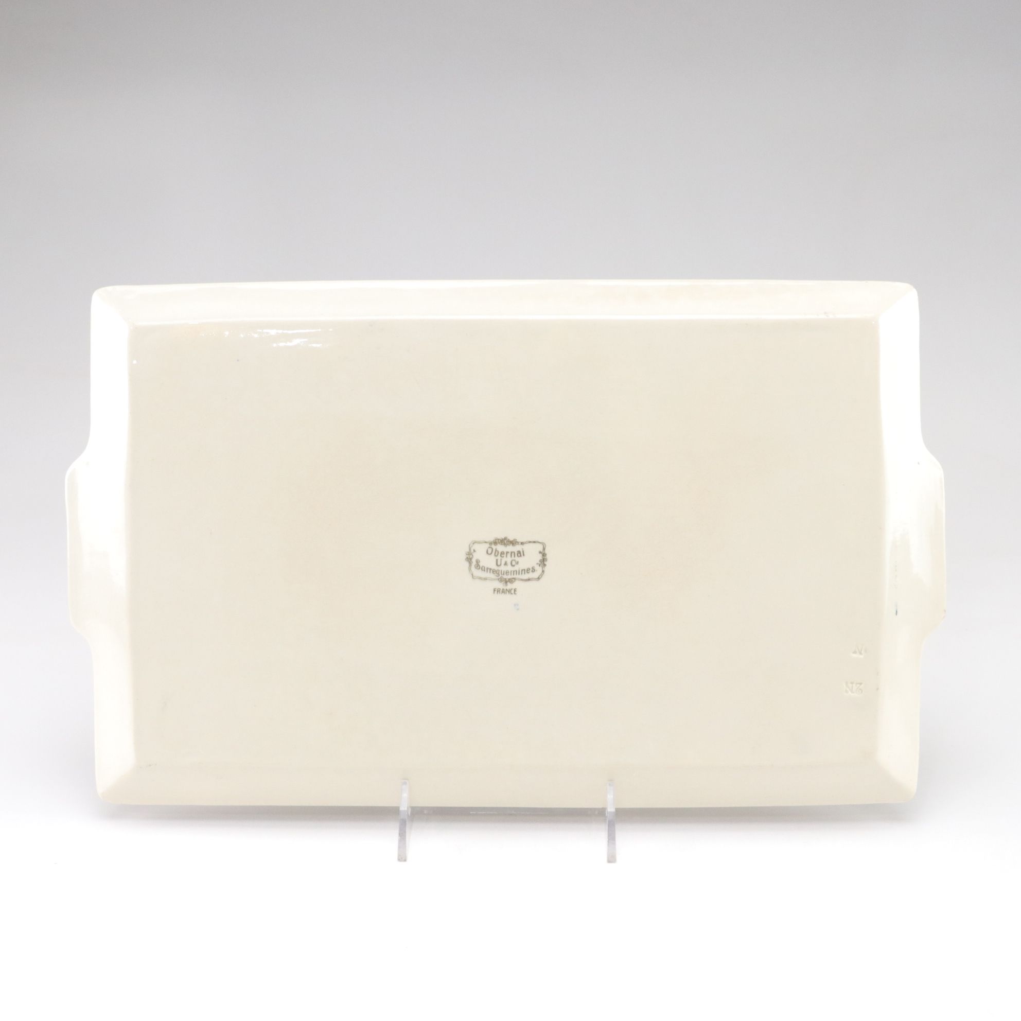 Sarreguemines French Faience "Obernai" Sandwich Tray and Serving Platter