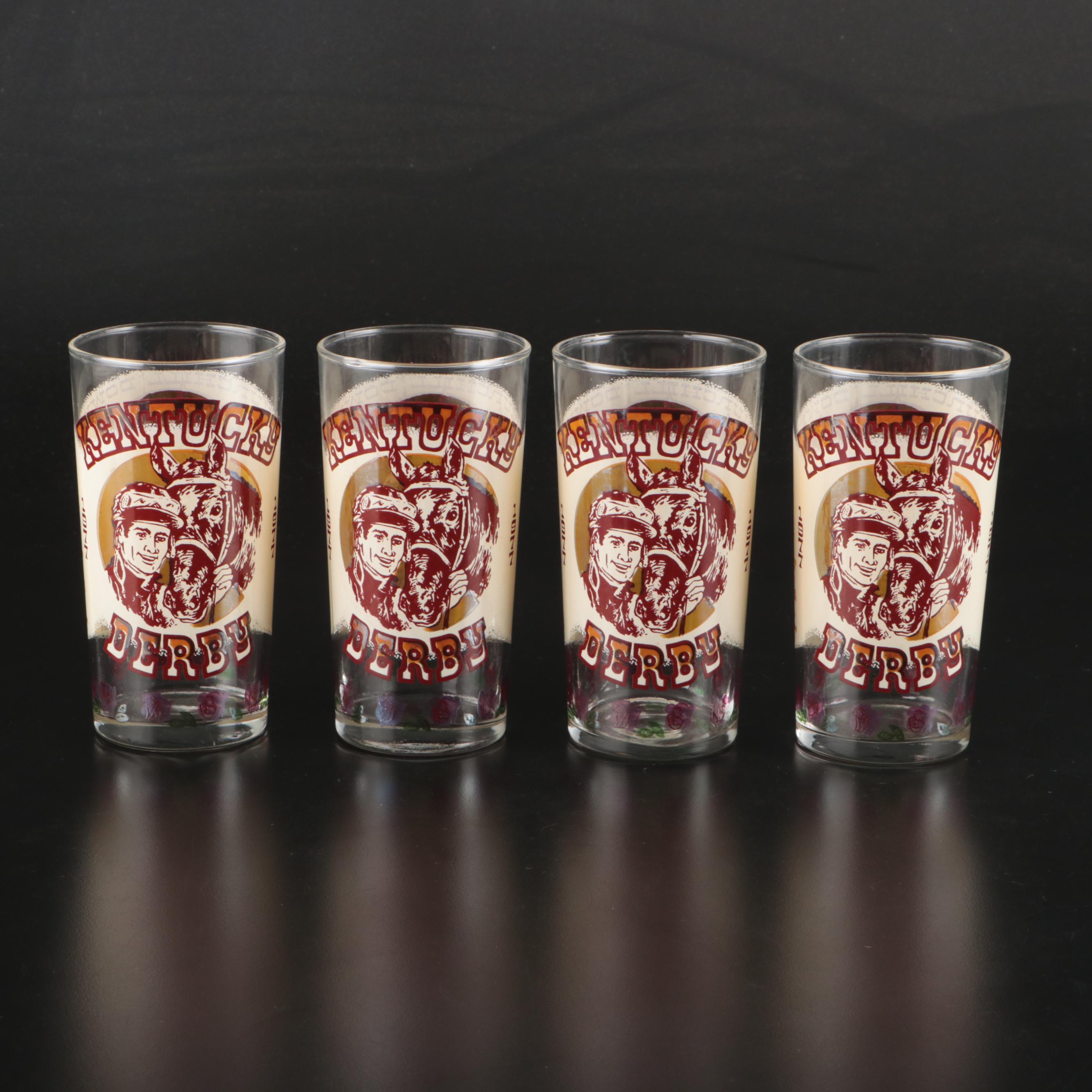 Kentucky Derby 1974 and 1977 Official Julep Glasses, Late 20th Century