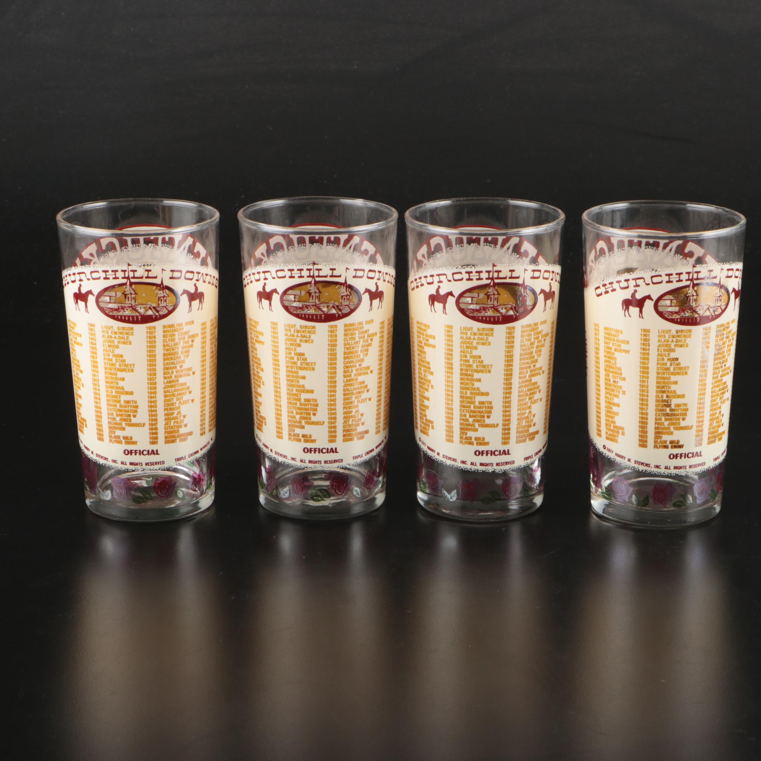 Kentucky Derby 1974 and 1977 Official Julep Glasses, Late 20th Century