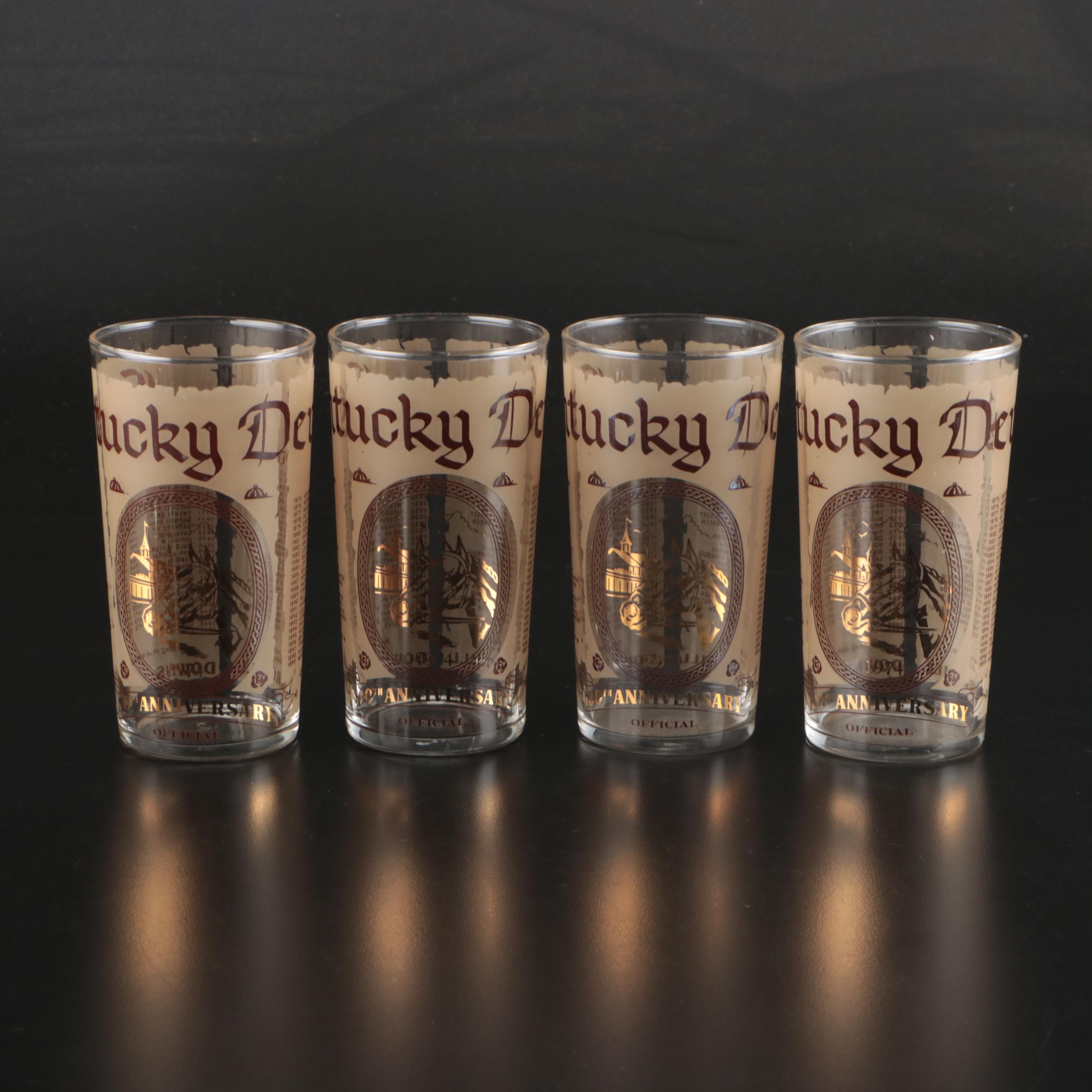 Kentucky Derby 1974 and 1977 Official Julep Glasses, Late 20th Century
