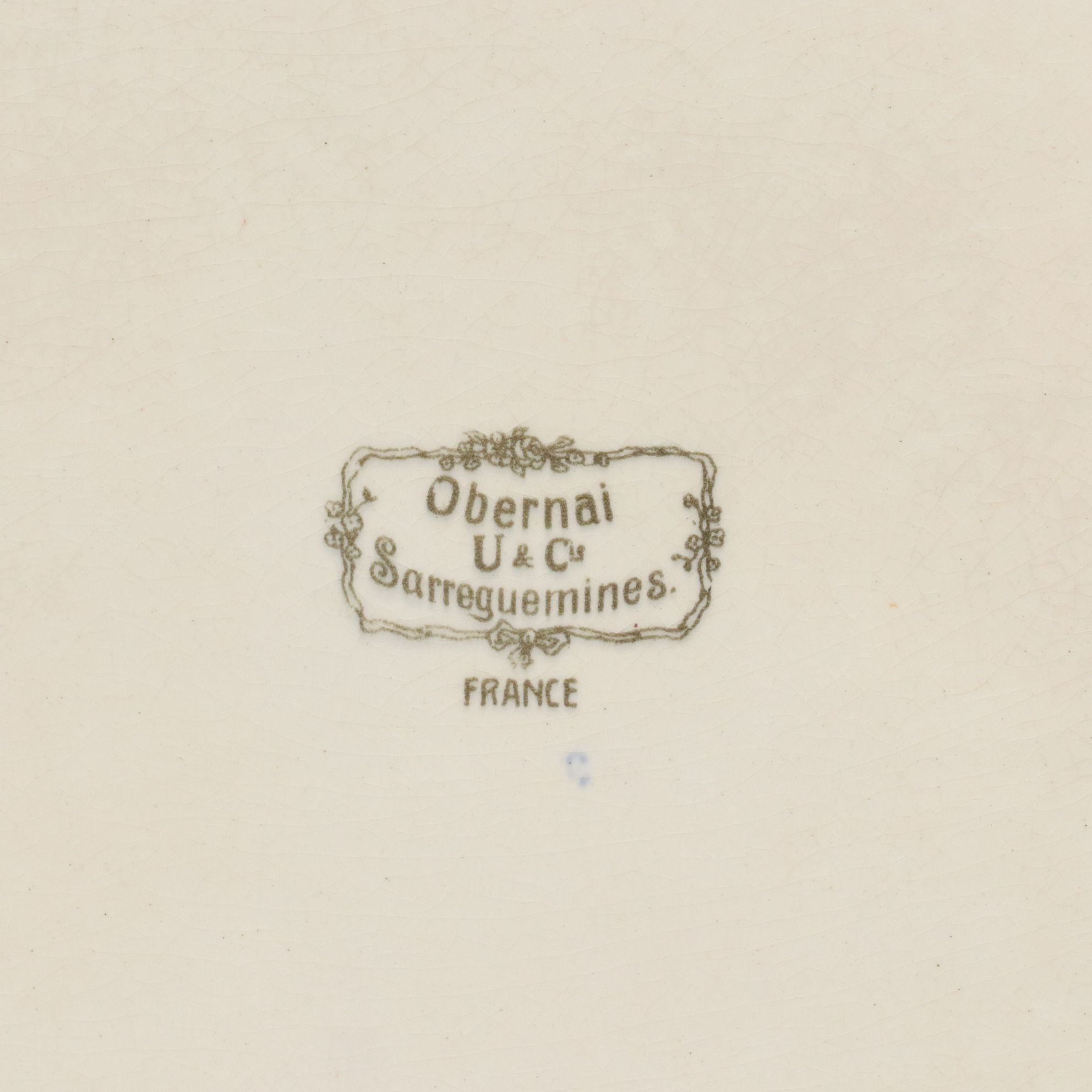 Sarreguemines French Faience "Obernai" Sandwich Tray and Serving Platter