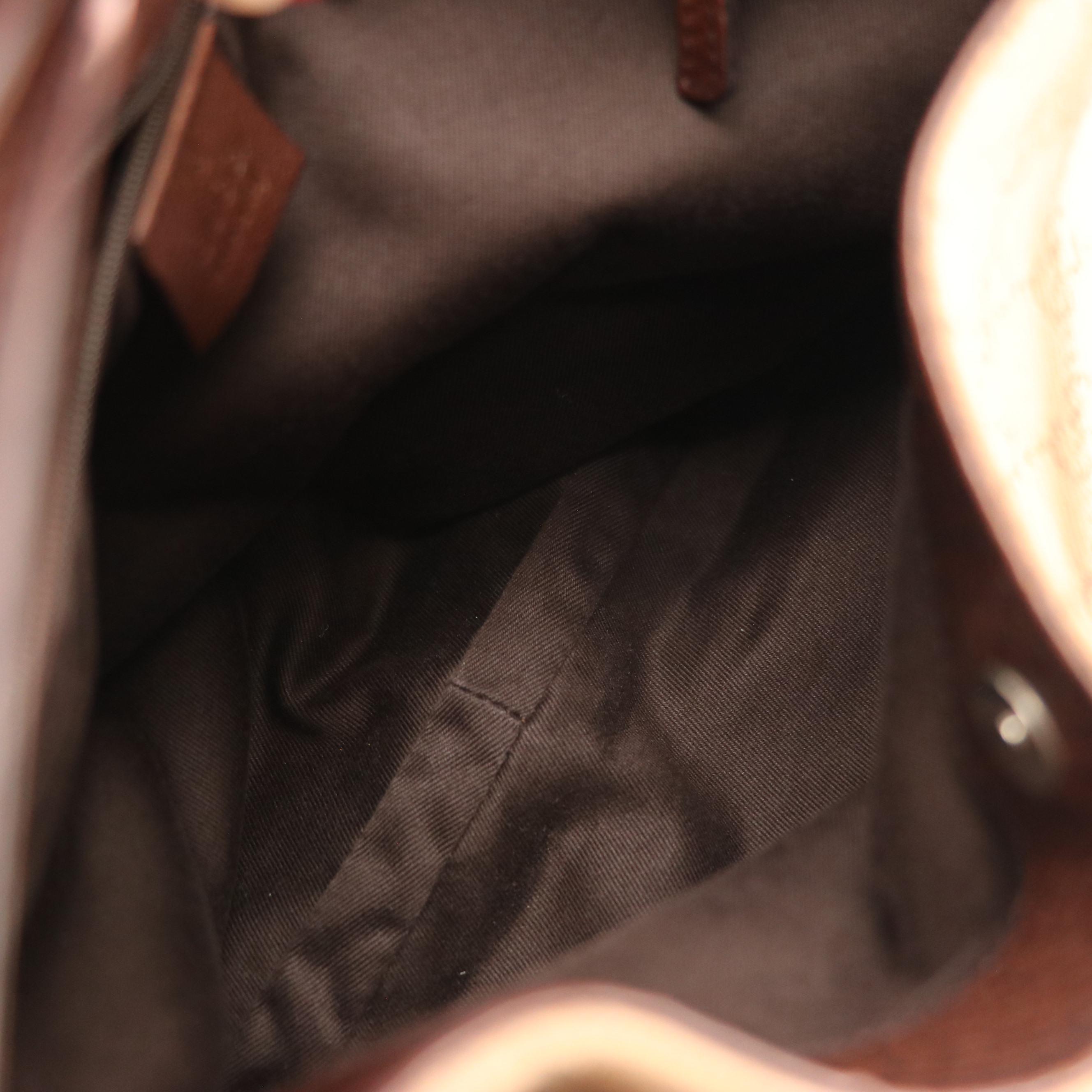 Gucci GG Jacquard Canvas and Leather Shoulder Bag