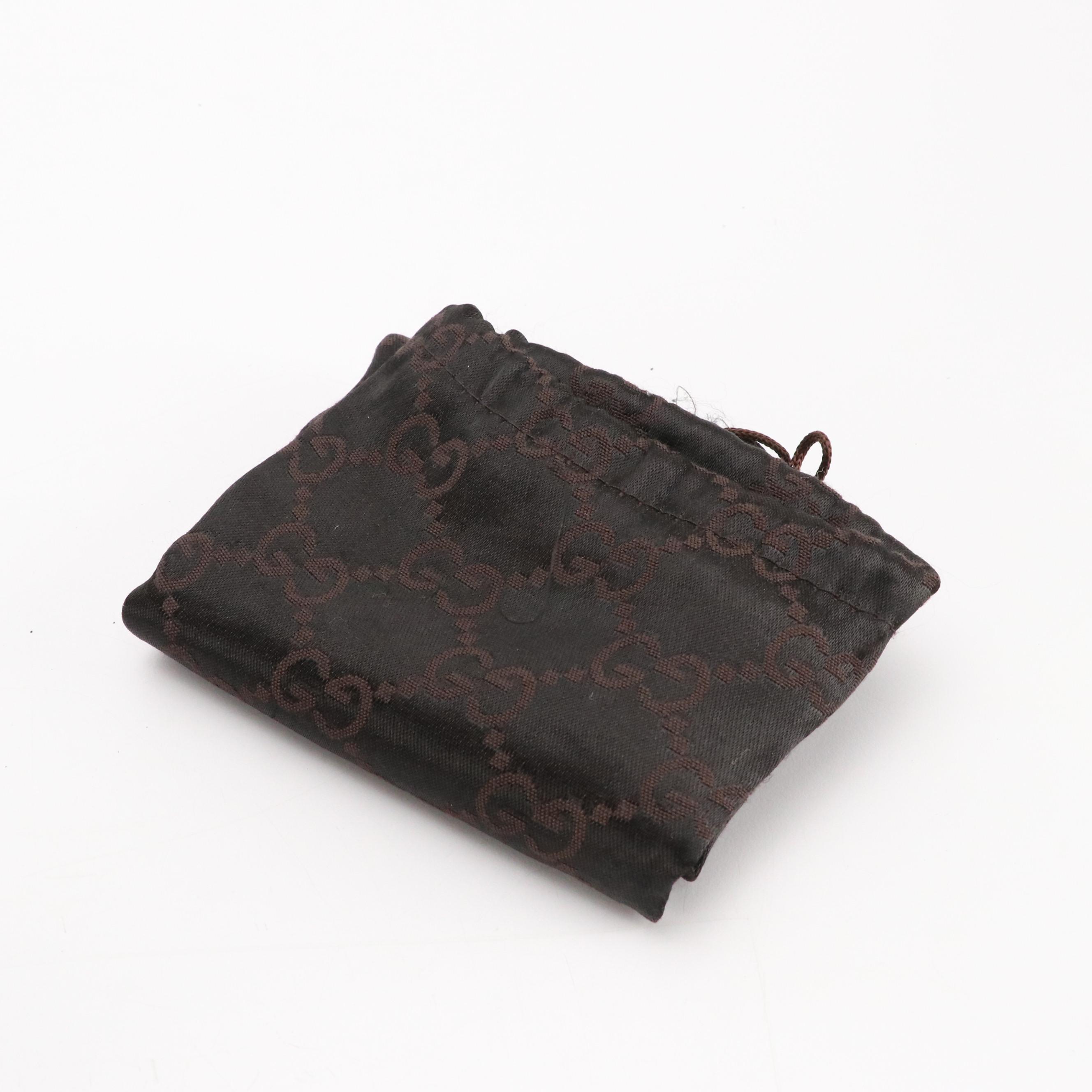 Gucci GG Jacquard Canvas and Leather Shoulder Bag