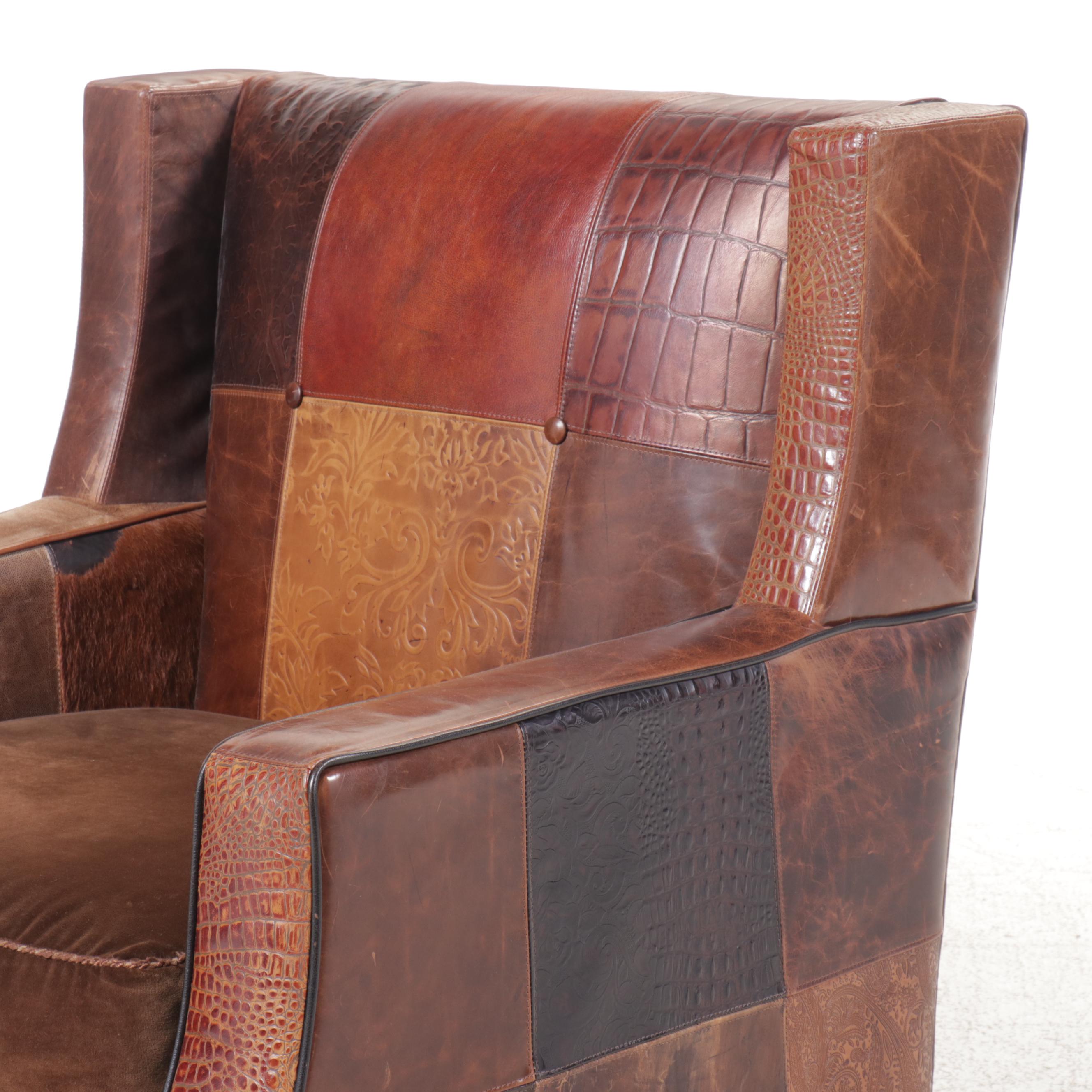 Paul Robert Patchwork Leather Armchair