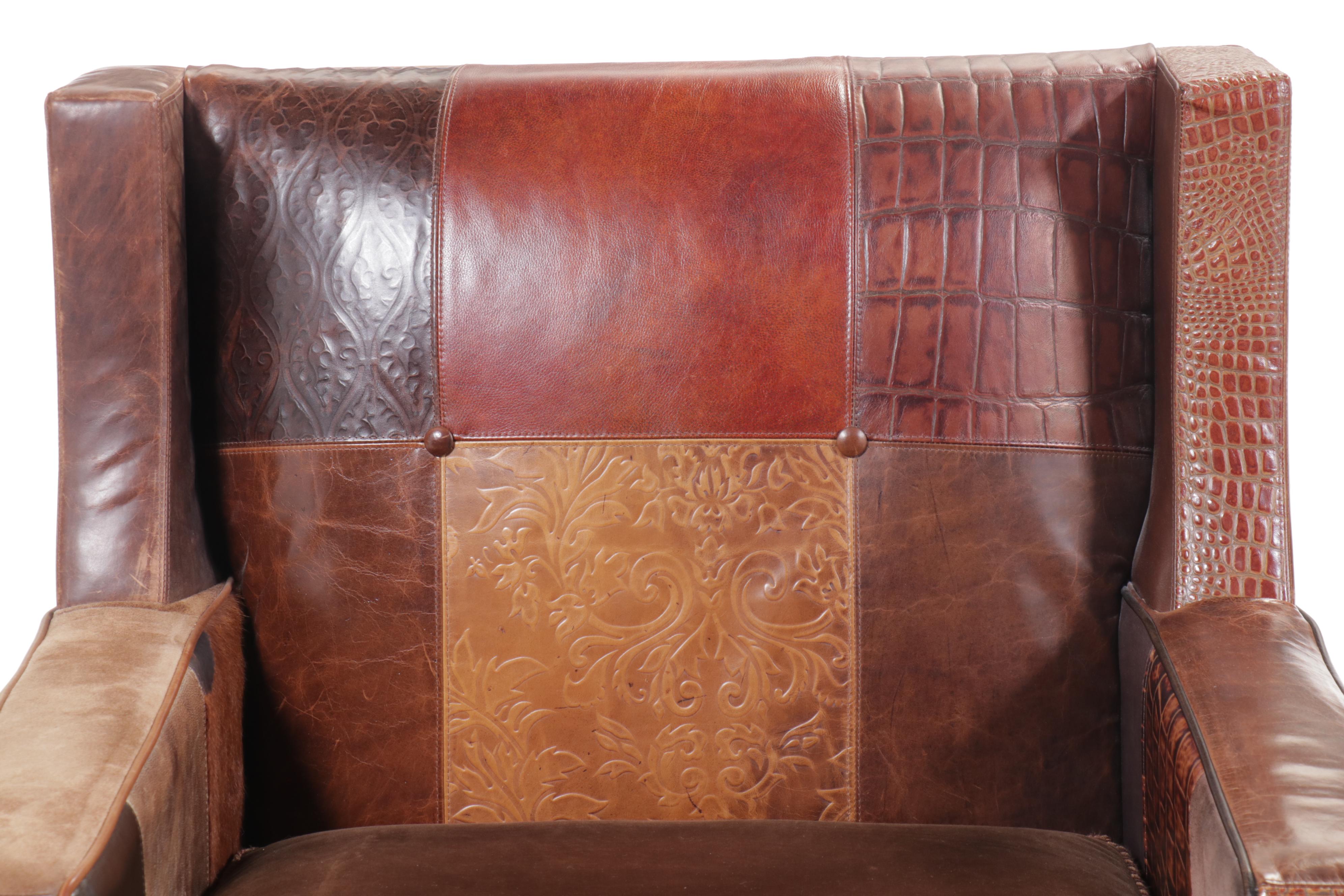 Paul Robert Patchwork Leather Armchair
