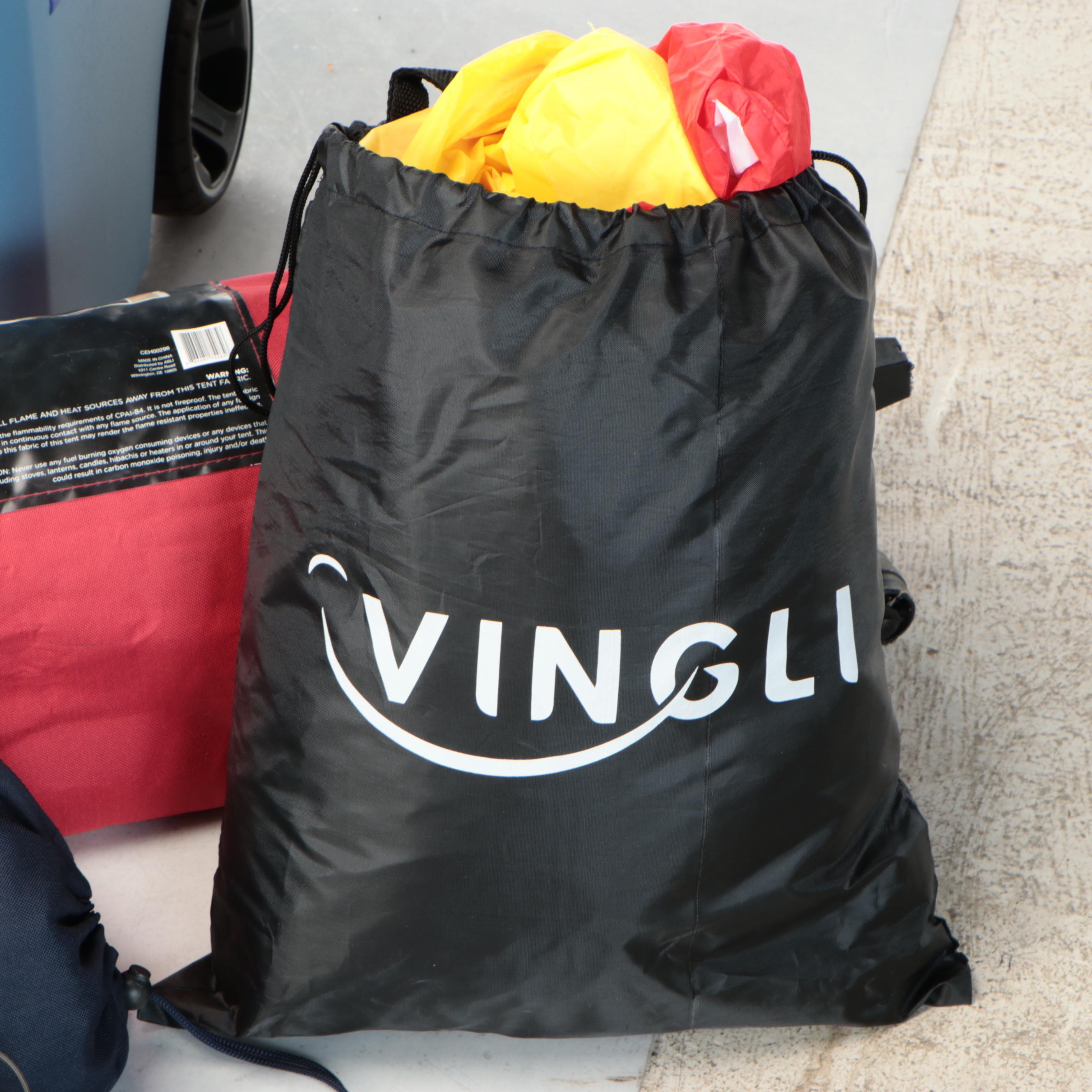 Quest 10x10 Instant Up Canopy with Coleman Cooler, String Lights and More