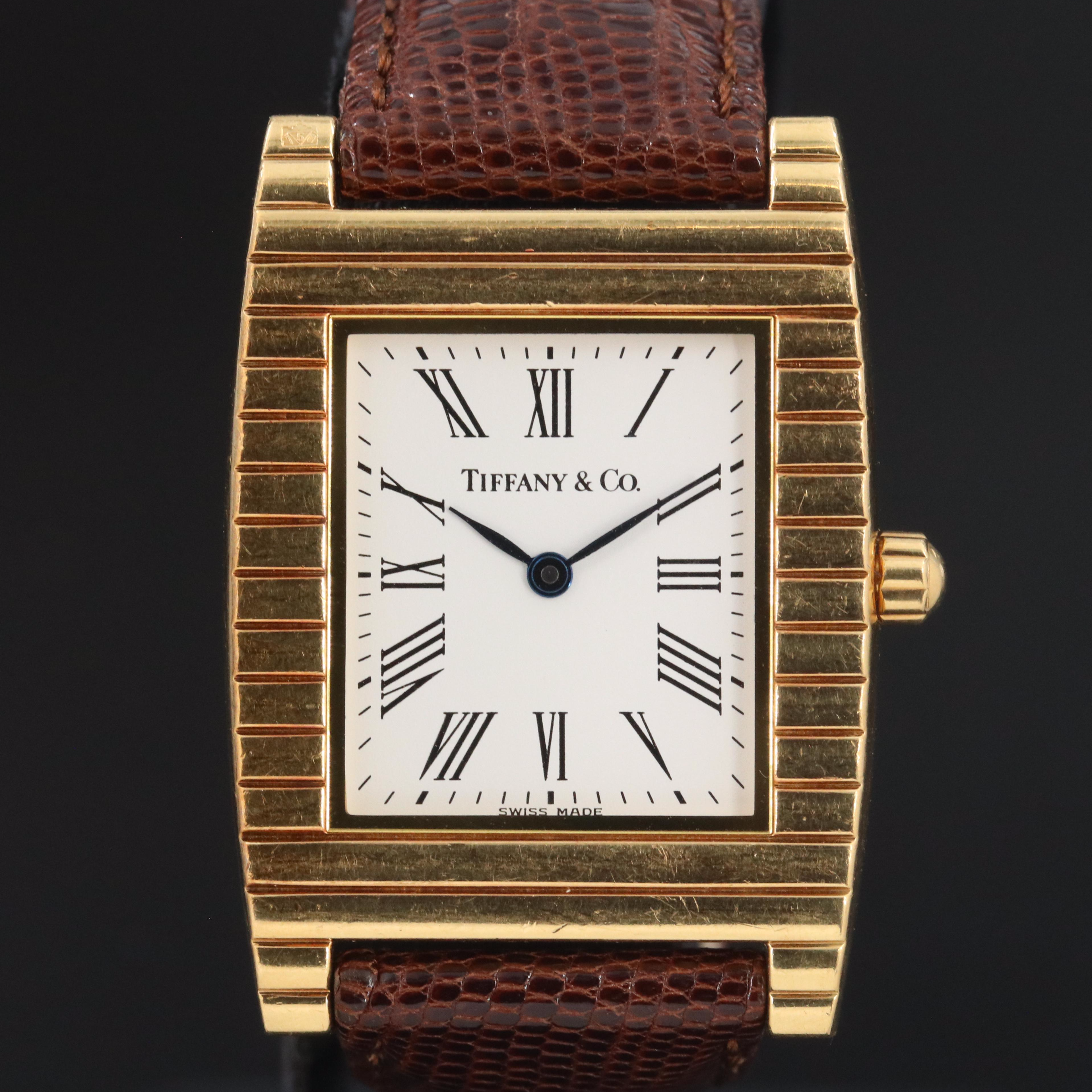 Tiffany & Co Cordis 18K Gold 27x38mm Quartz Watch