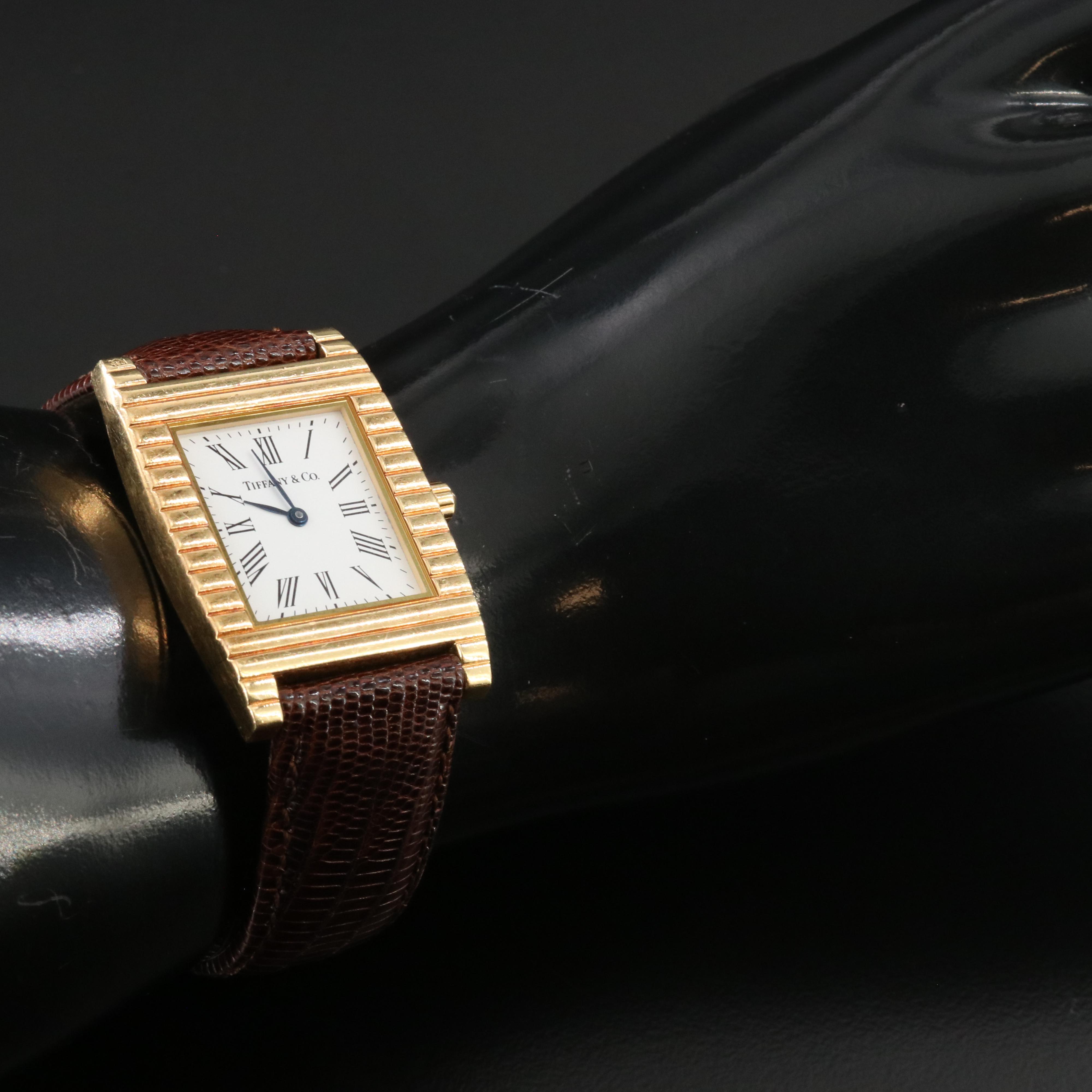 Tiffany & Co Cordis 18K Gold 27x38mm Quartz Watch