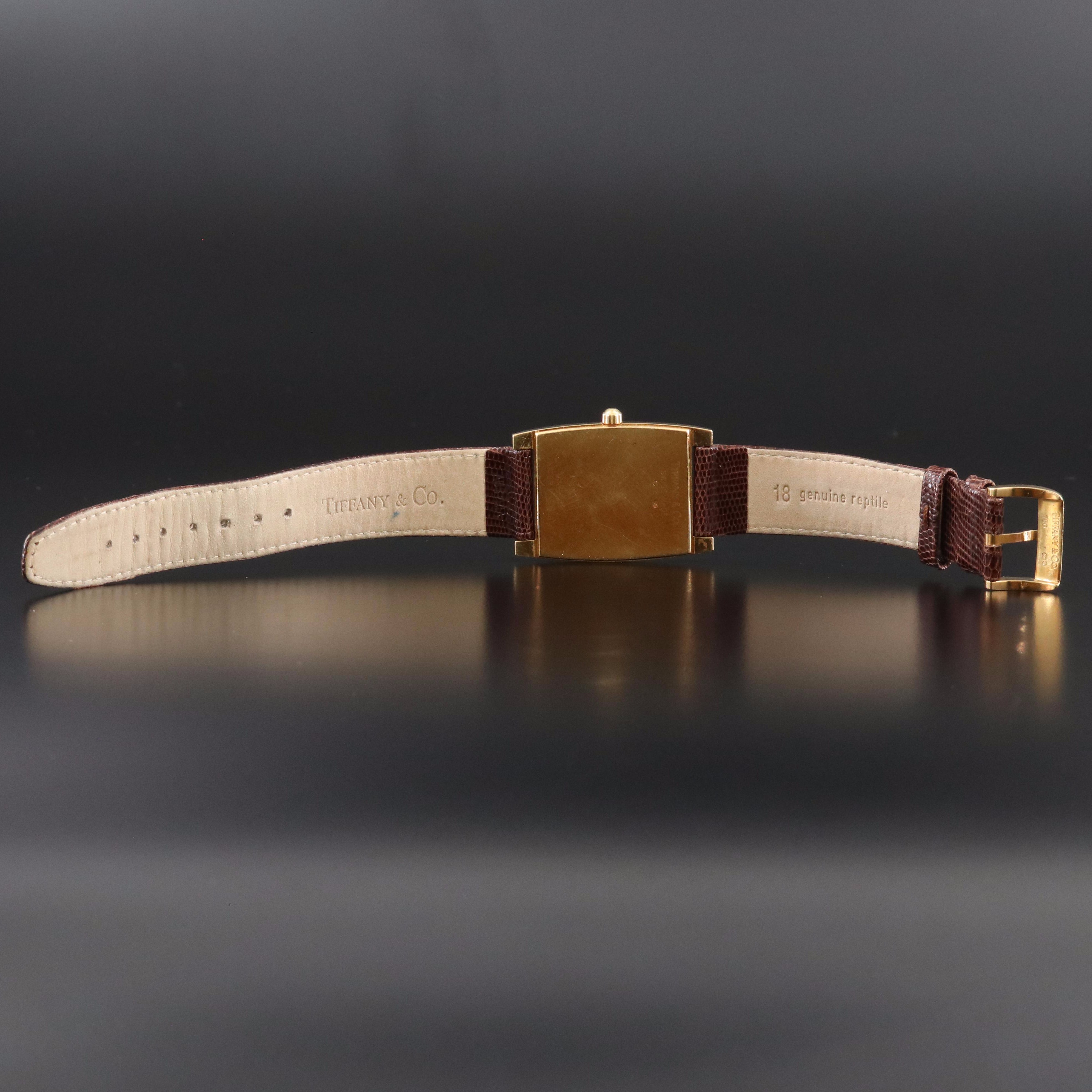 Tiffany & Co Cordis 18K Gold 27x38mm Quartz Watch