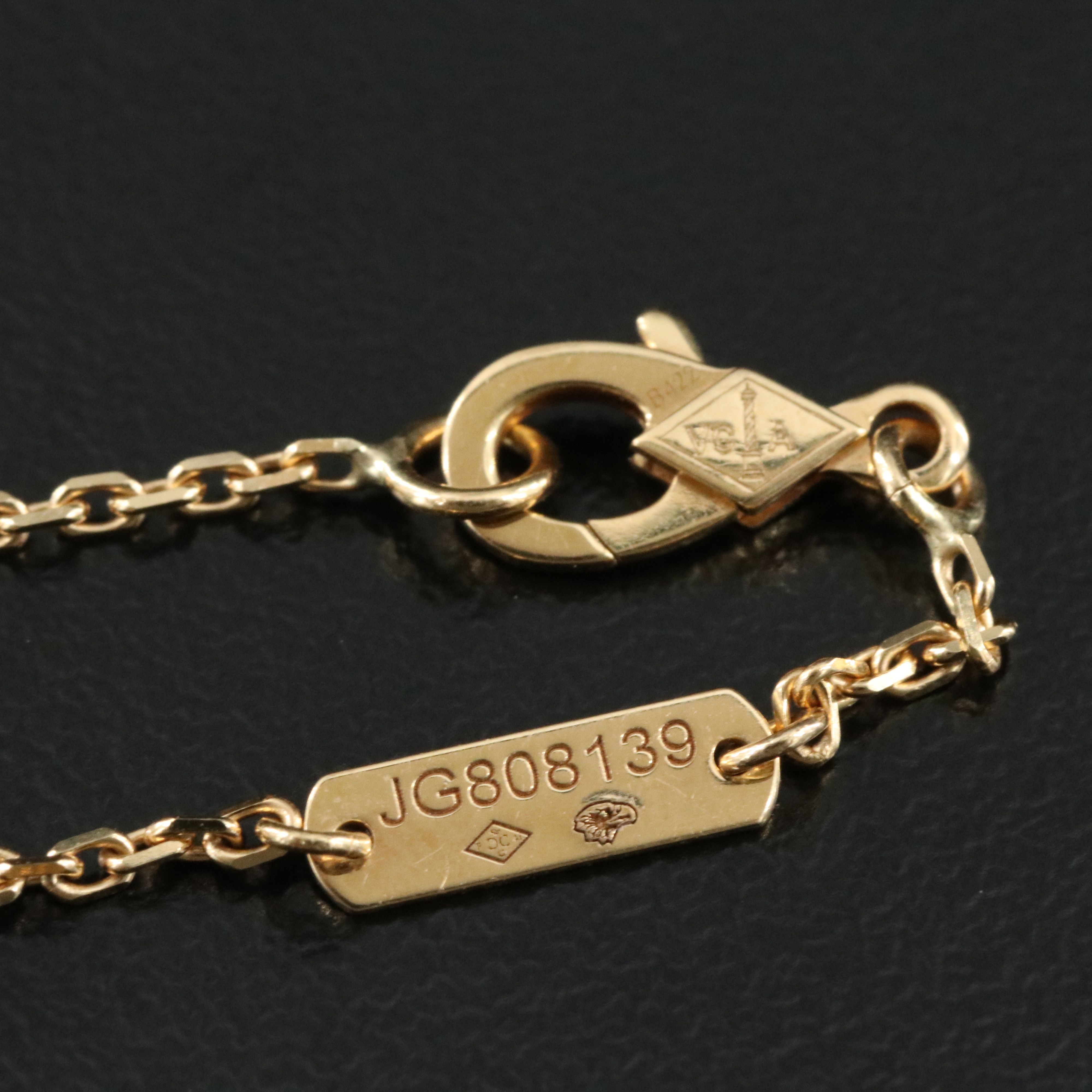 Van Cleef & Arpels 18K Carnelian Vintage Alhambra Necklace