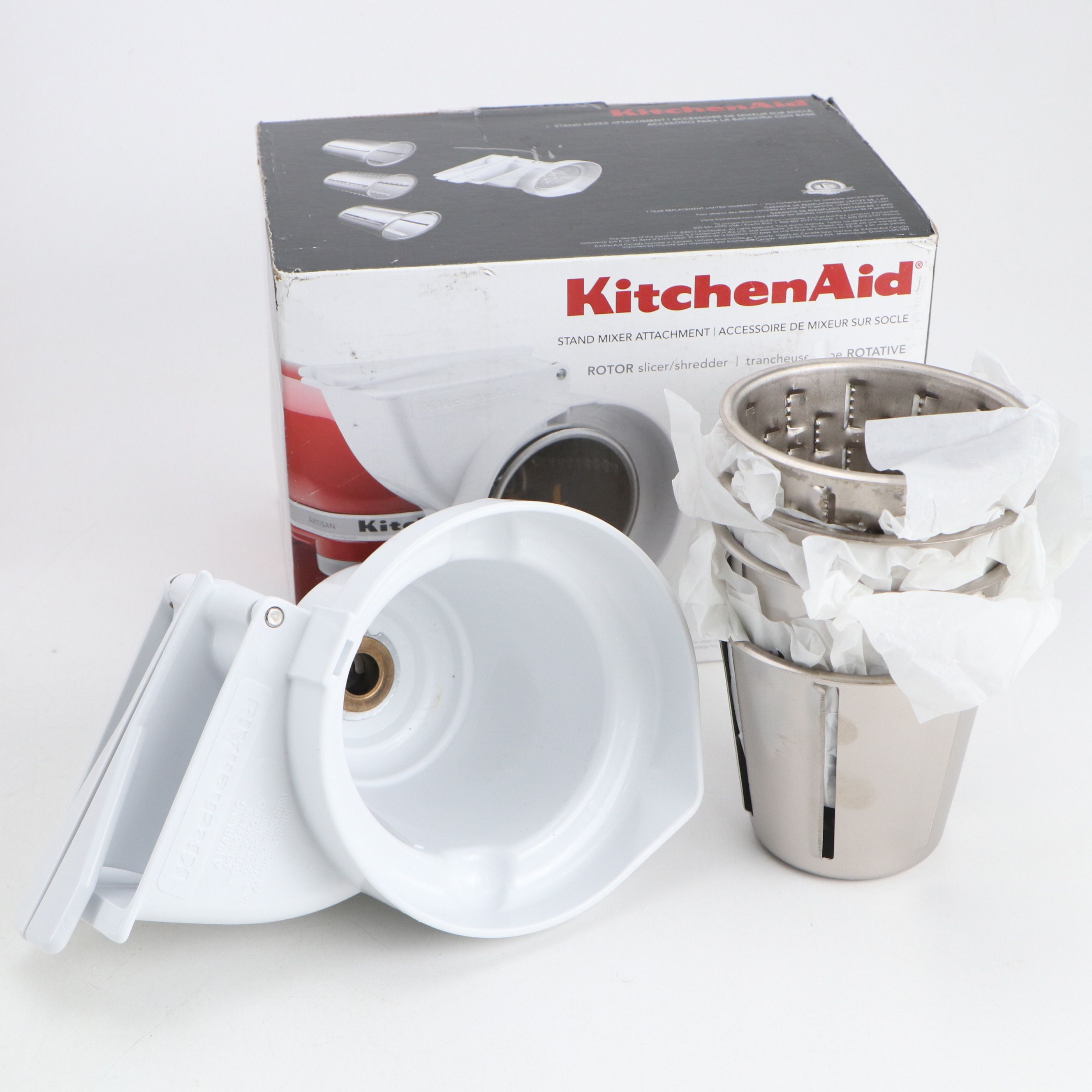 KitchenAid Artisan Metal Stand Mixer with Pasta Making and Shredding Attachments