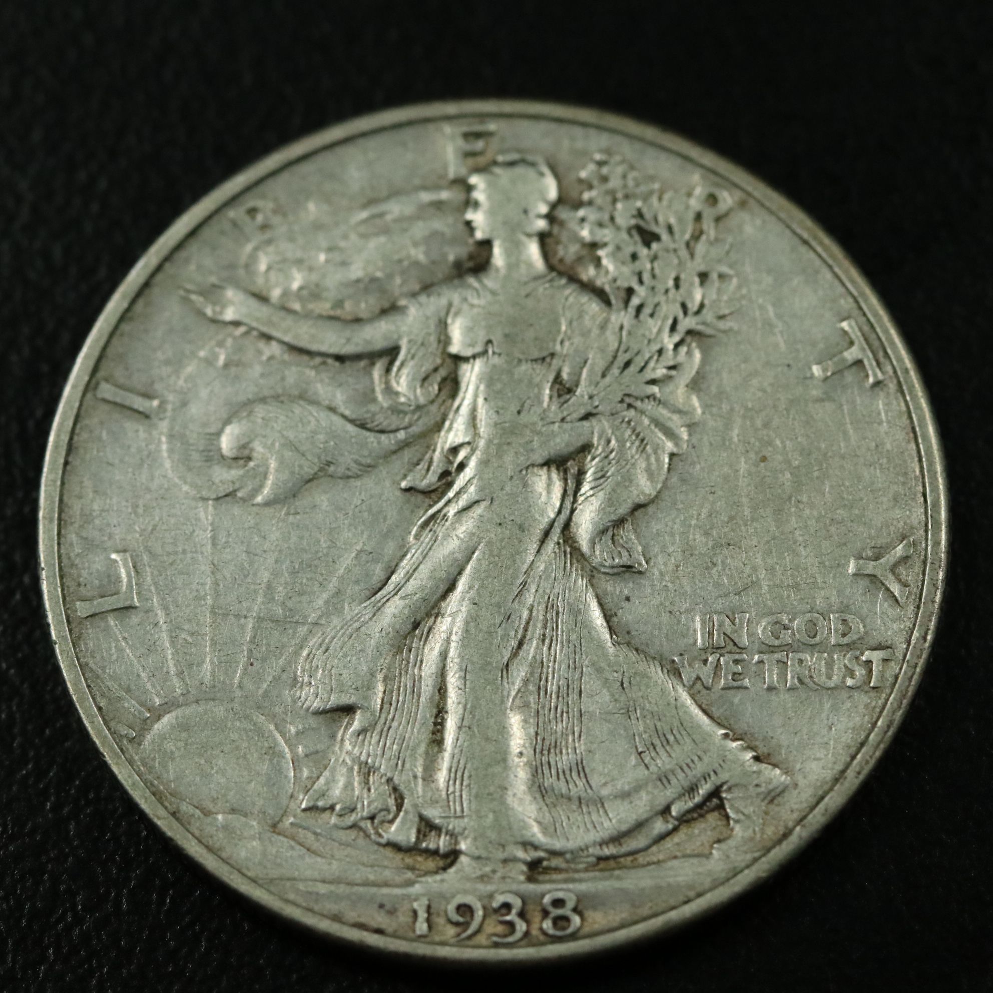 Key Date 1938-D Walking Liberty Silver Half Dollar