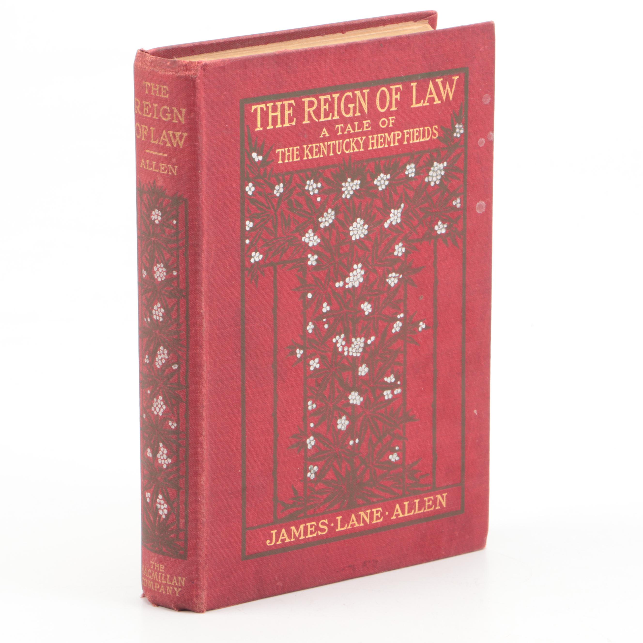 First Edition "The Reign of Law" by James Lane Allen, 1900