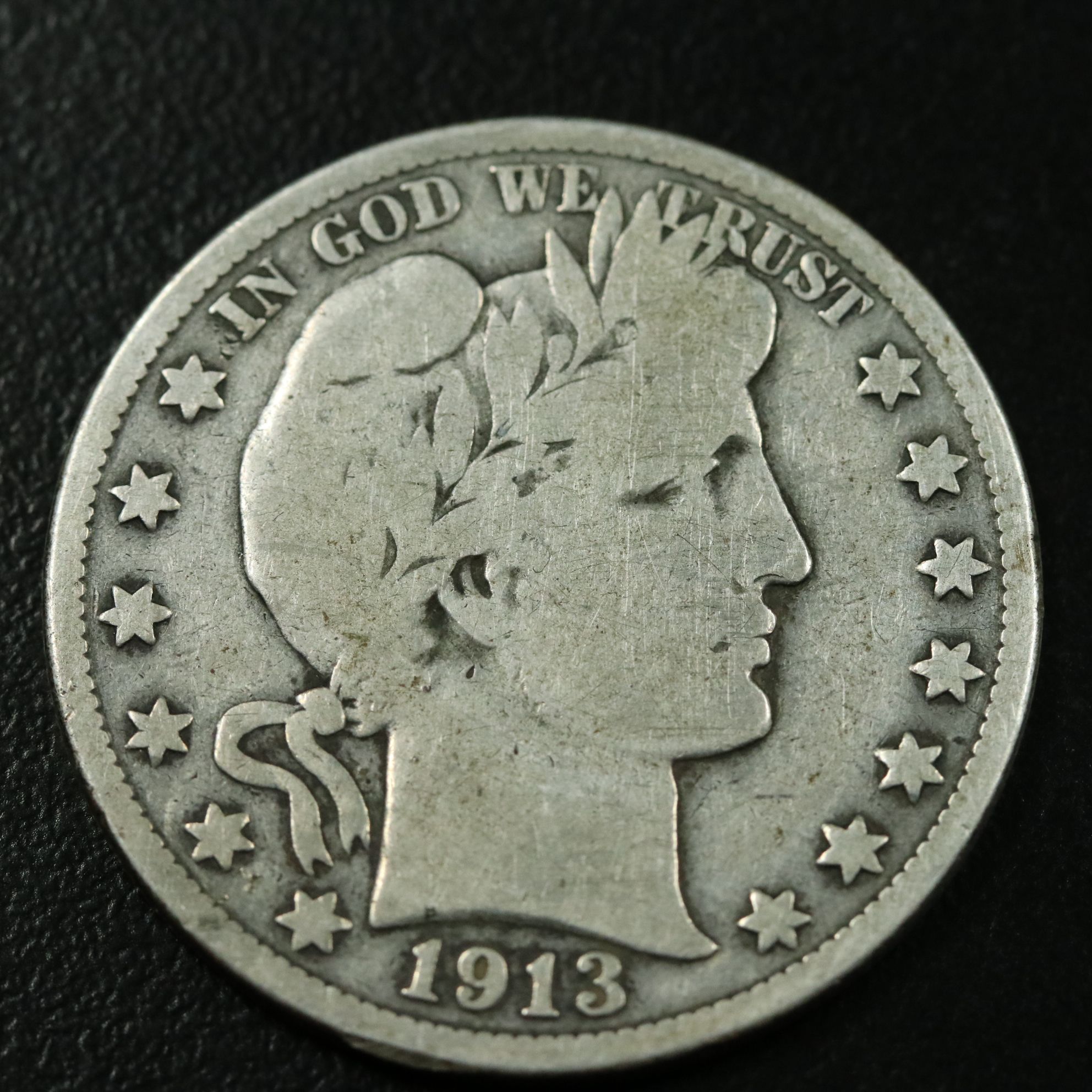 Key Date 1913 Barber Silver Half Dollar