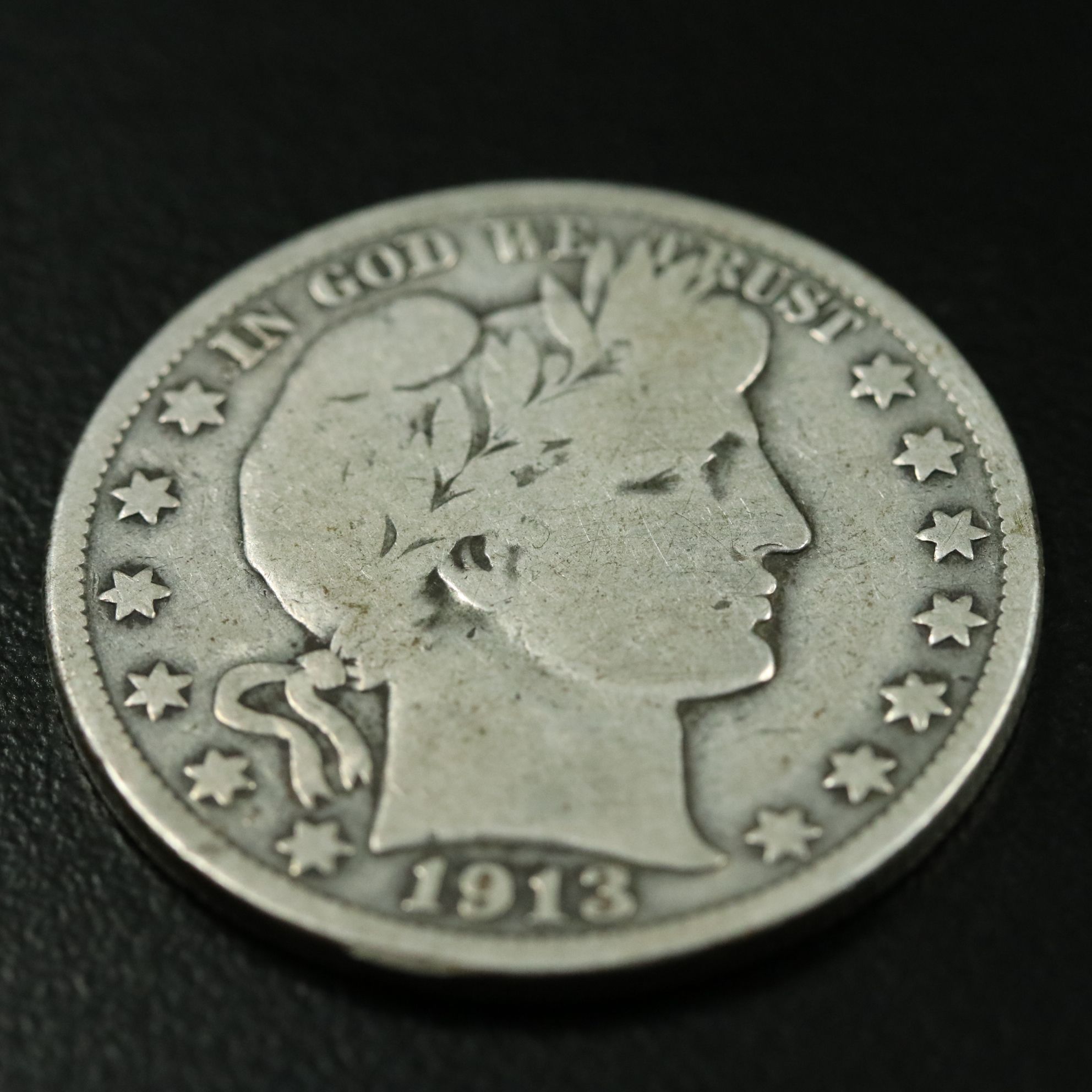 Key Date 1913 Barber Silver Half Dollar