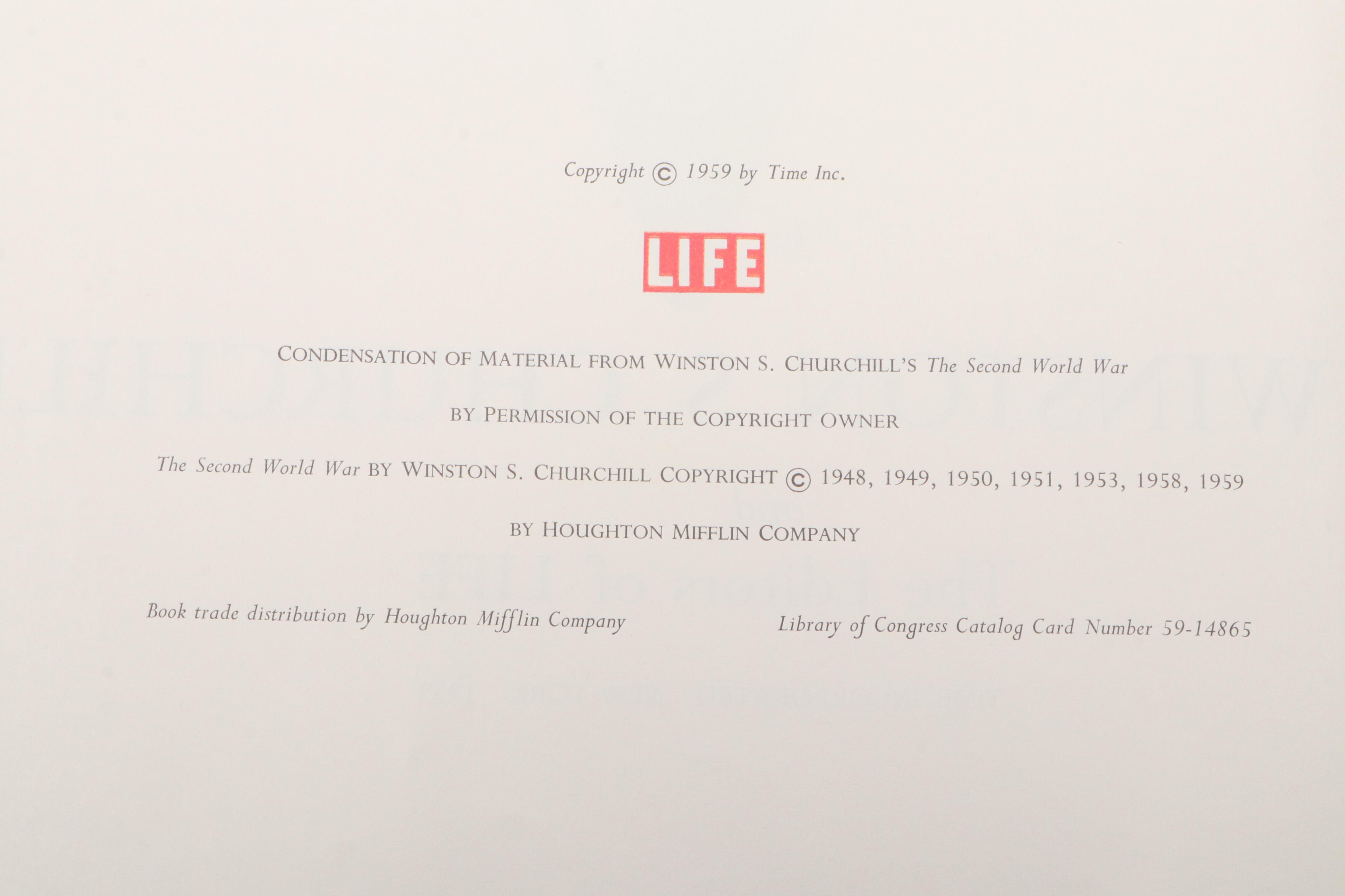 "The Second World War" Box Set by Winston S. Churchill with Vinyl Record, 1959