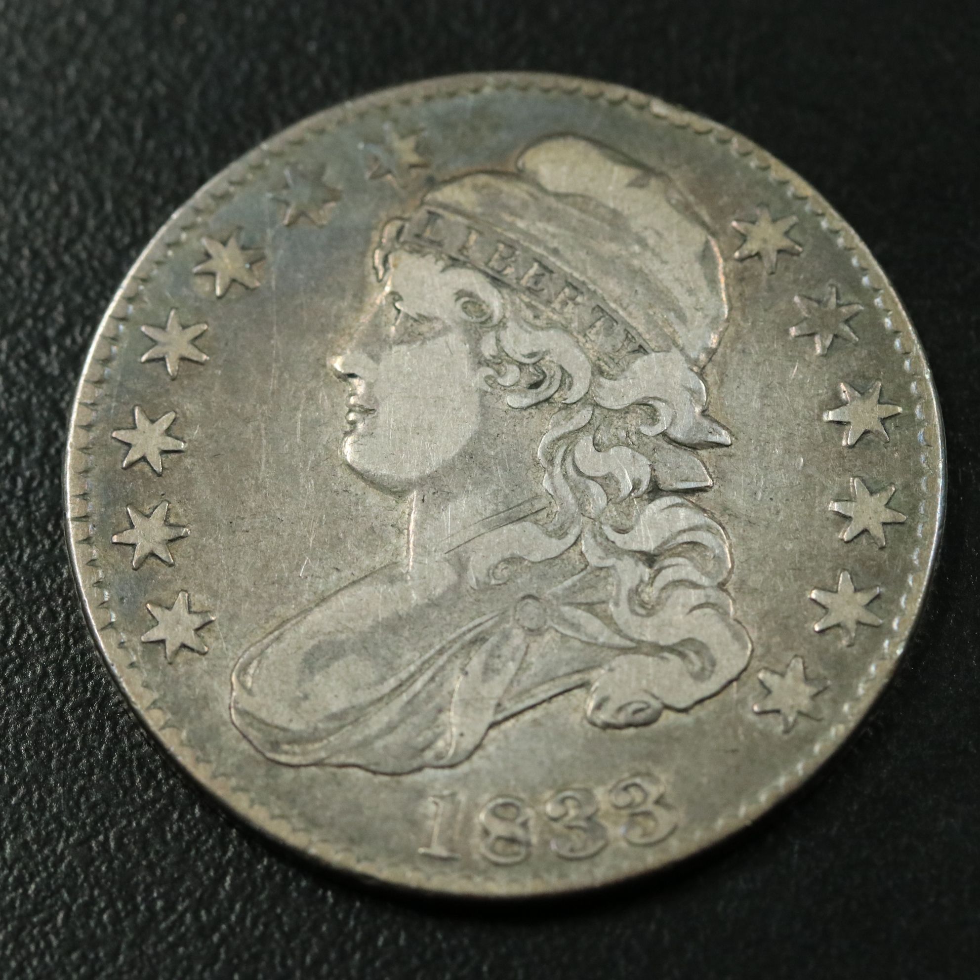 1833 Capped Bust Silver Half Dollar