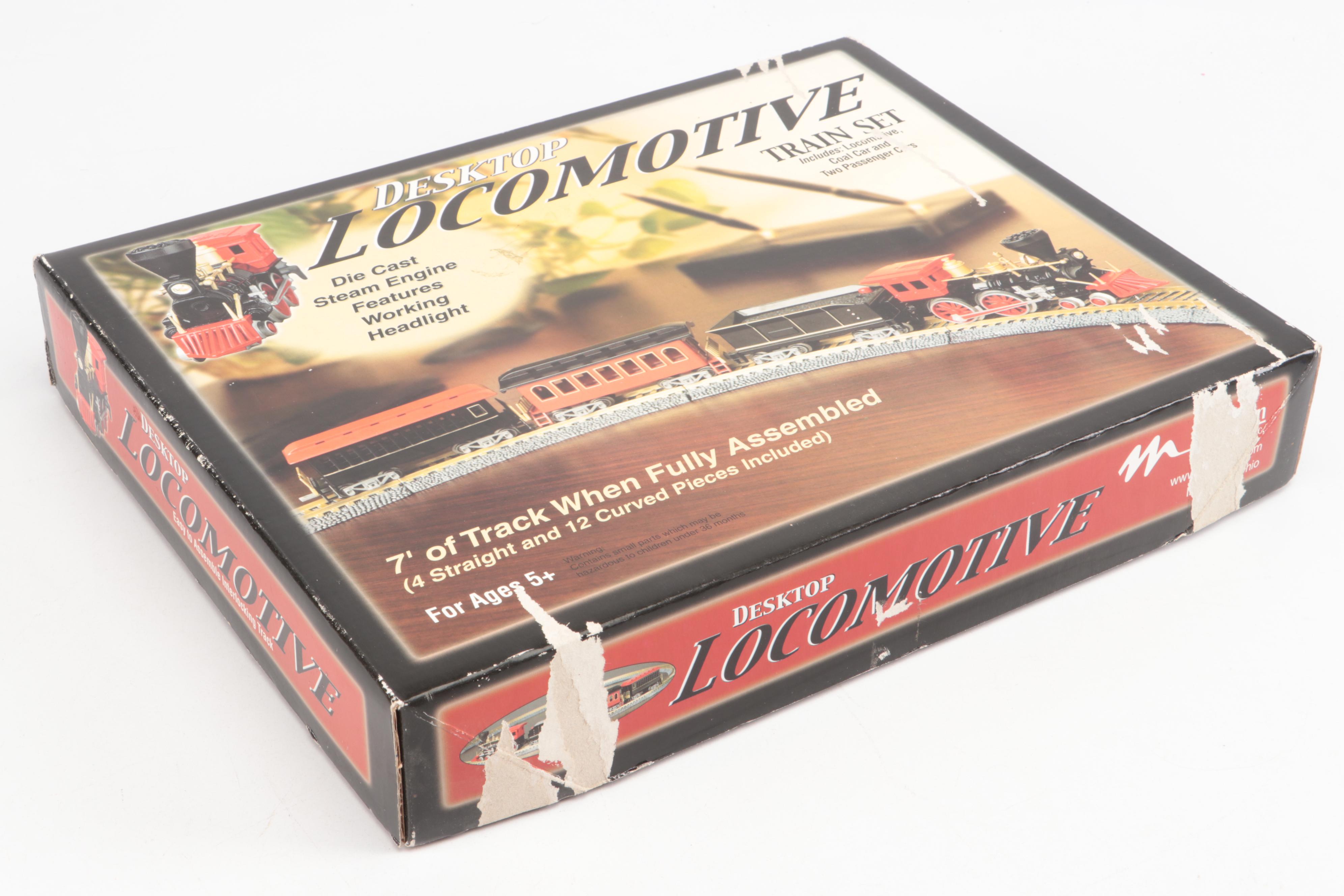 Lionel Collectible Train Wall Clock with Desktop Locomotive Train Set