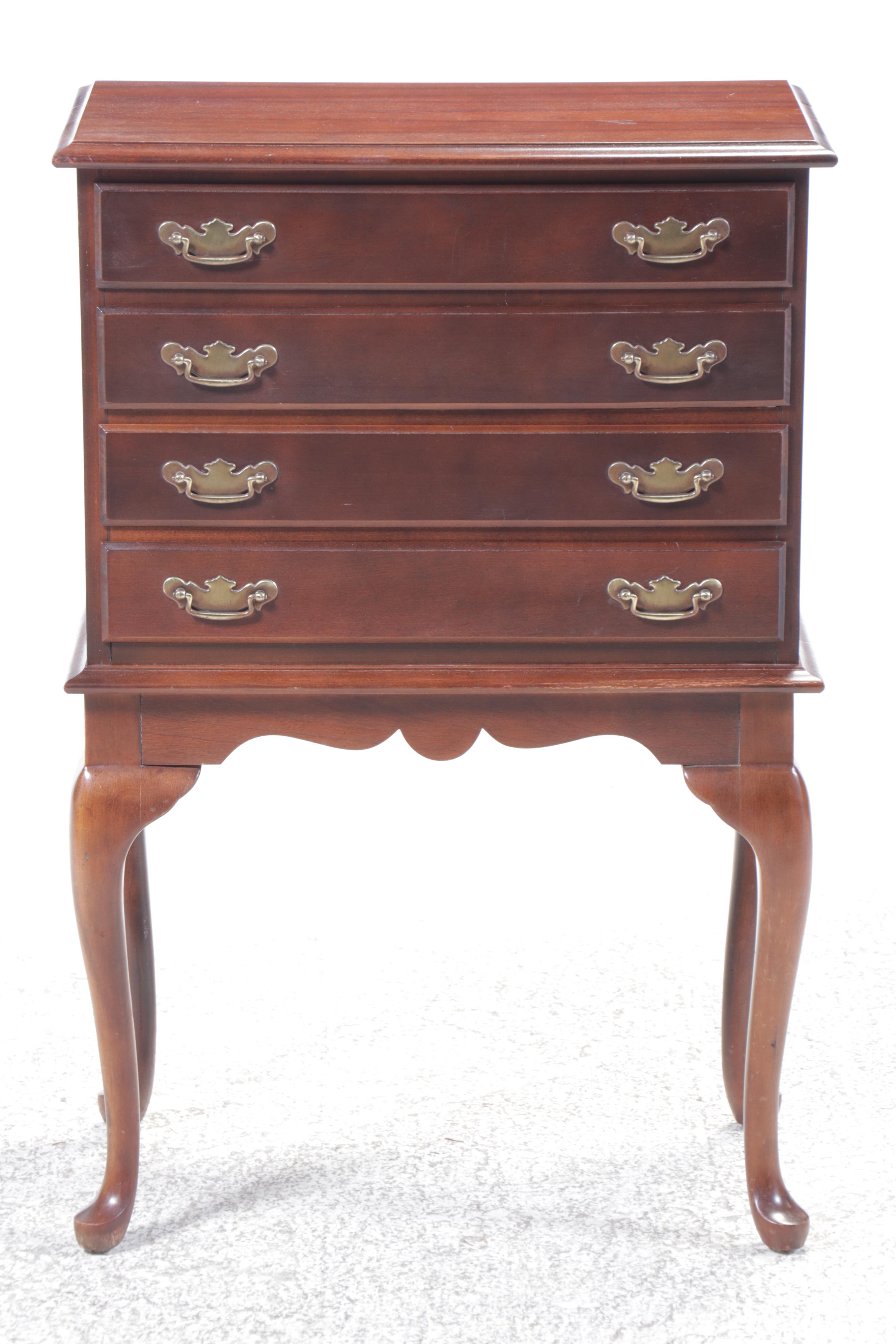 Queen Anne Style Mahogany Silver Chest