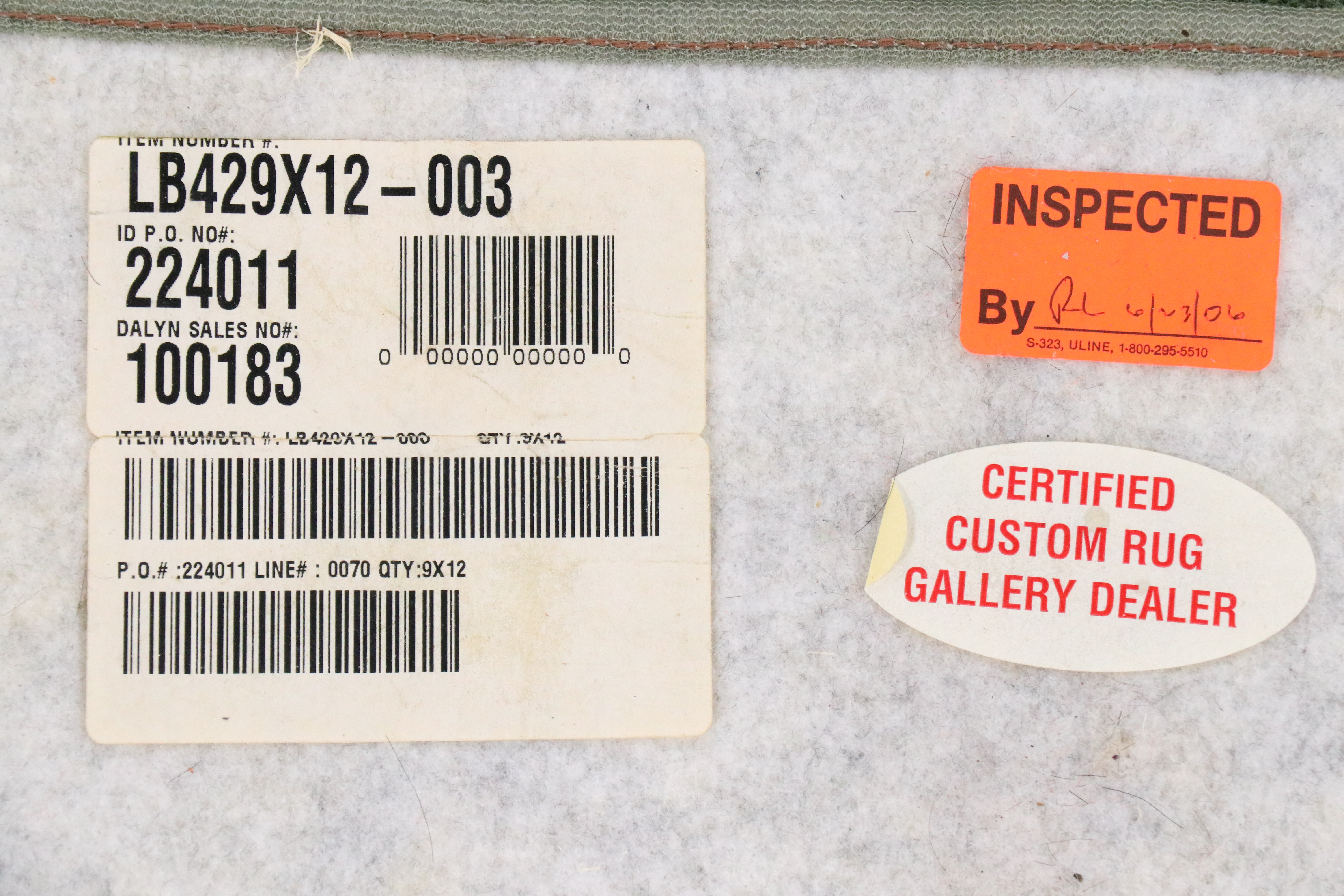 8'11 x 10'10 Machine Made Dalyn Rug Custom Striped Area Rug