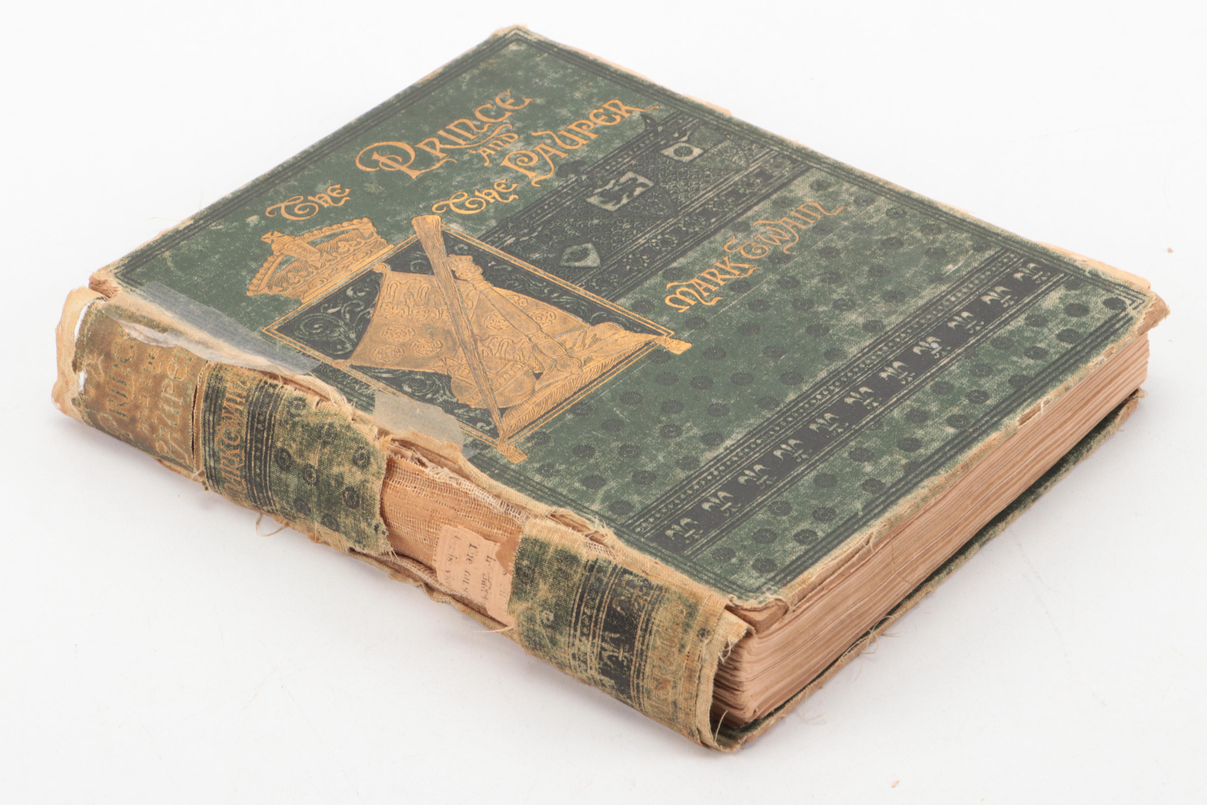 First Edition, Second State "The Prince and the Pauper" by Mark Twain, 1882