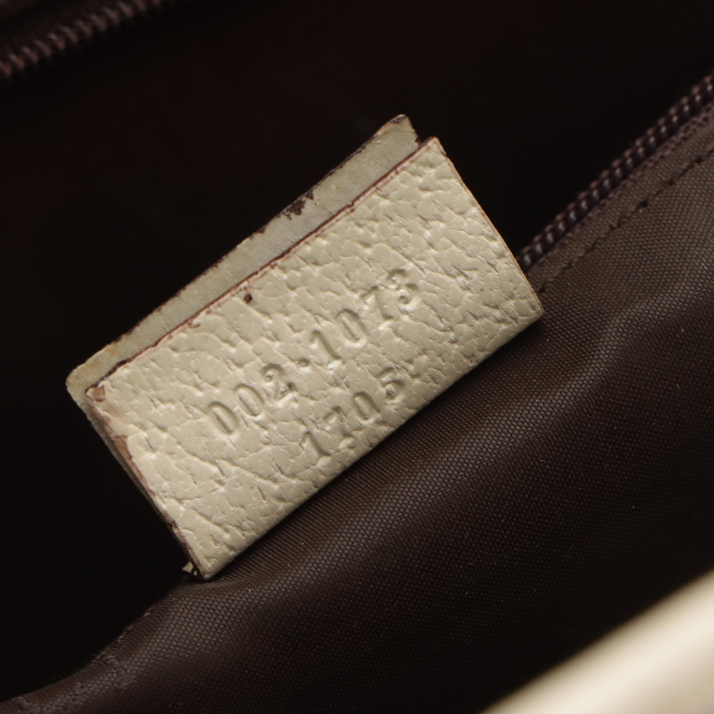 Gucci Woven Canvas and Cinghiale Leather Jackie Tote