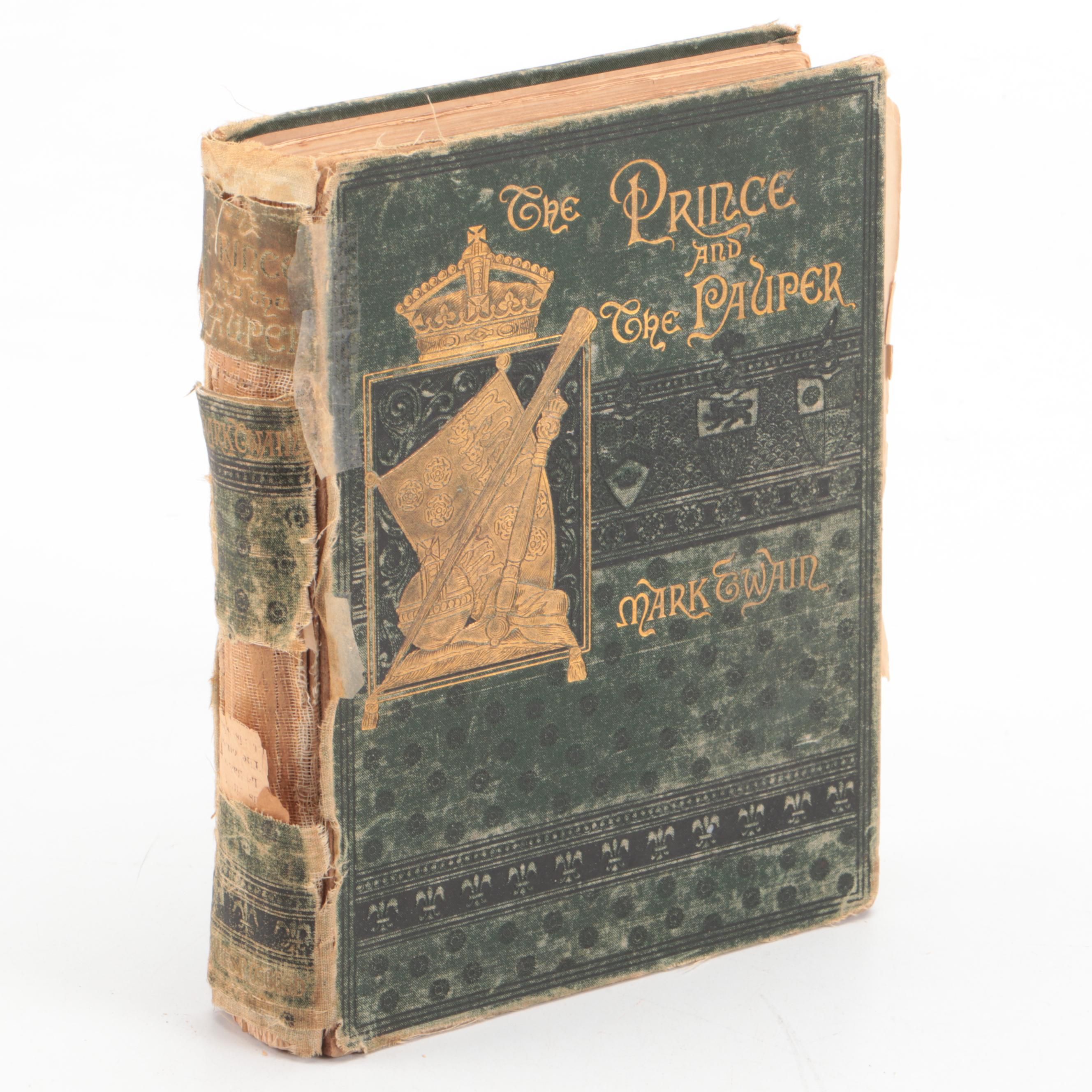First Edition, Second State "The Prince and the Pauper" by Mark Twain, 1882