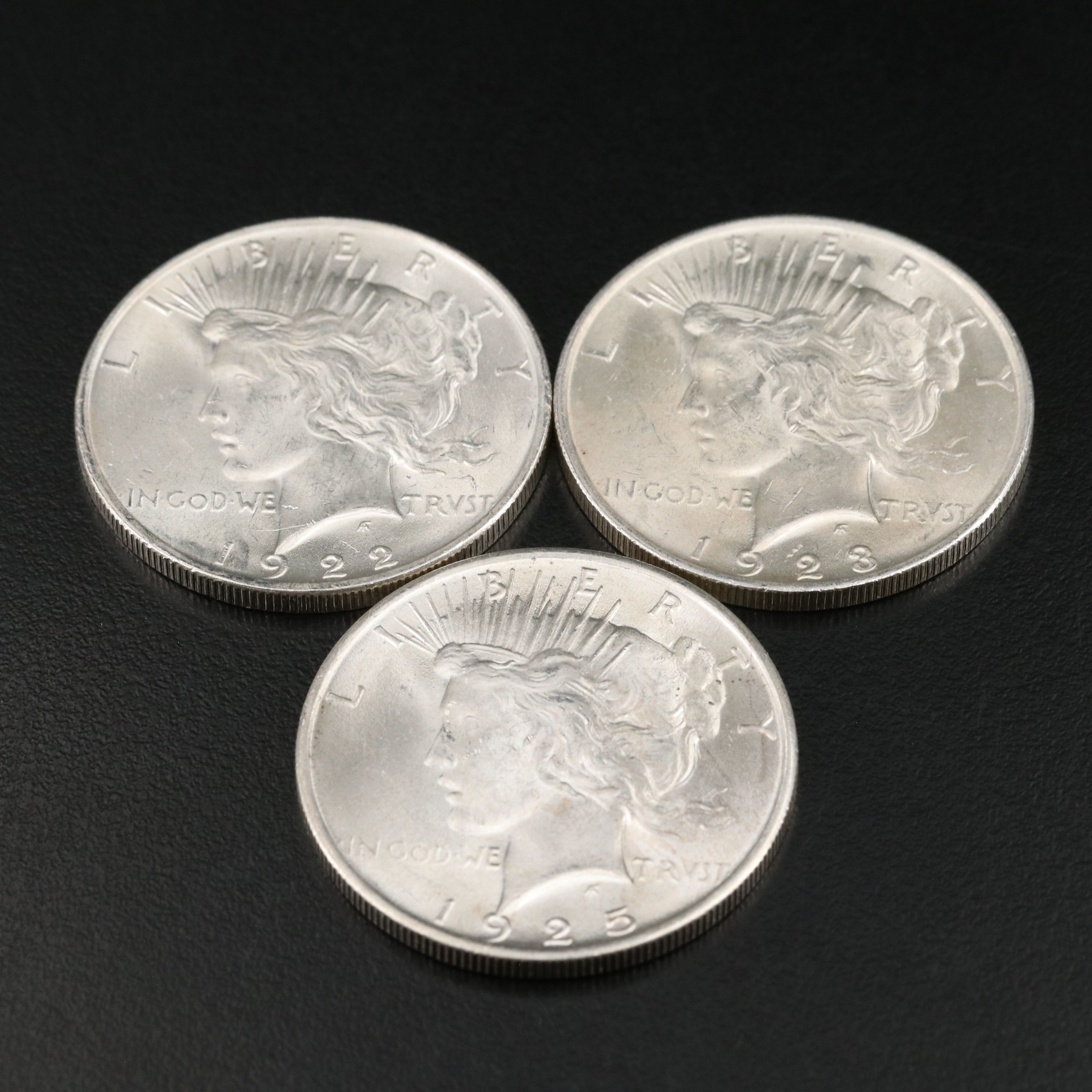 Three Different U.S. Peace Dollars