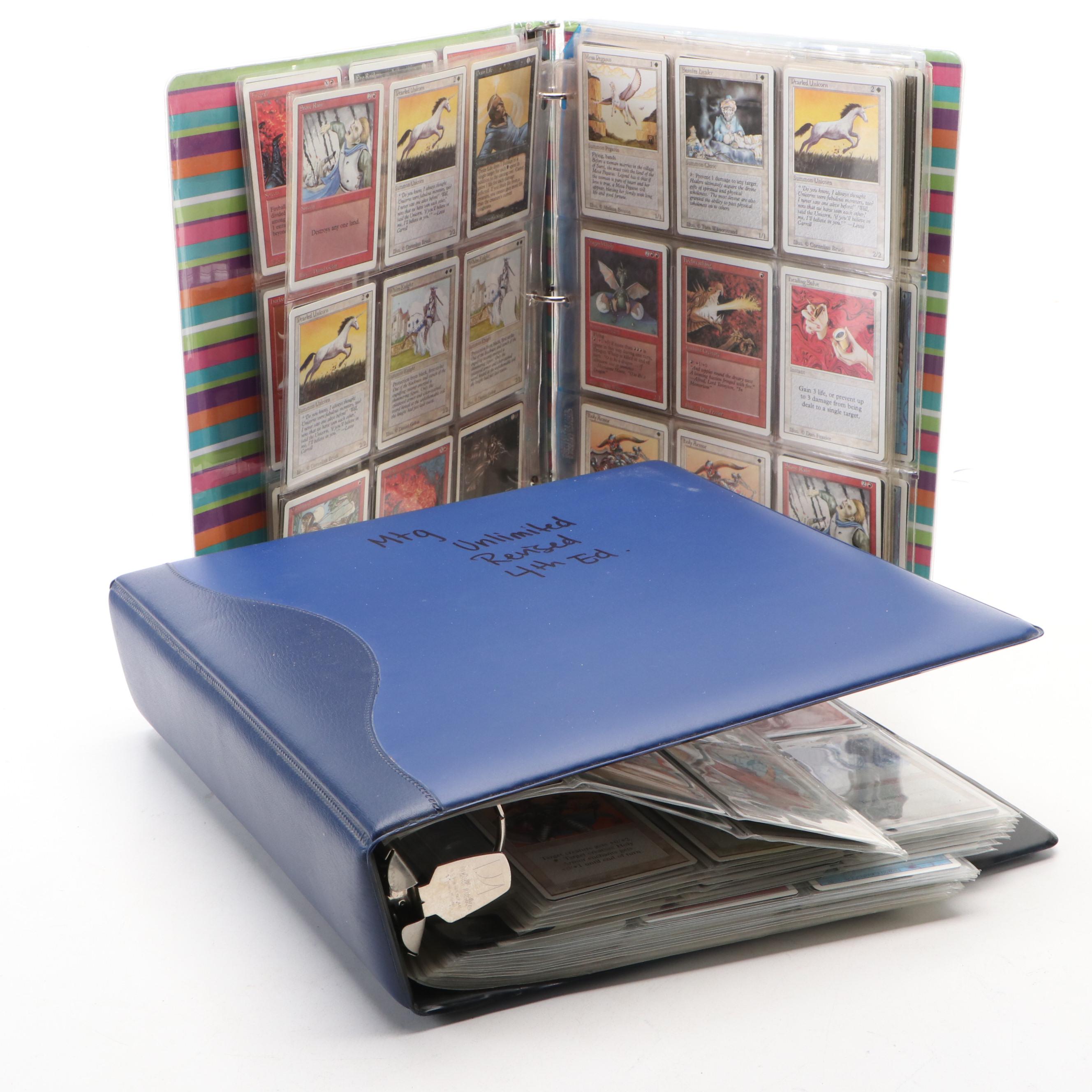 Magic: The Gathering Trading Card Collection with Binders, 1990s