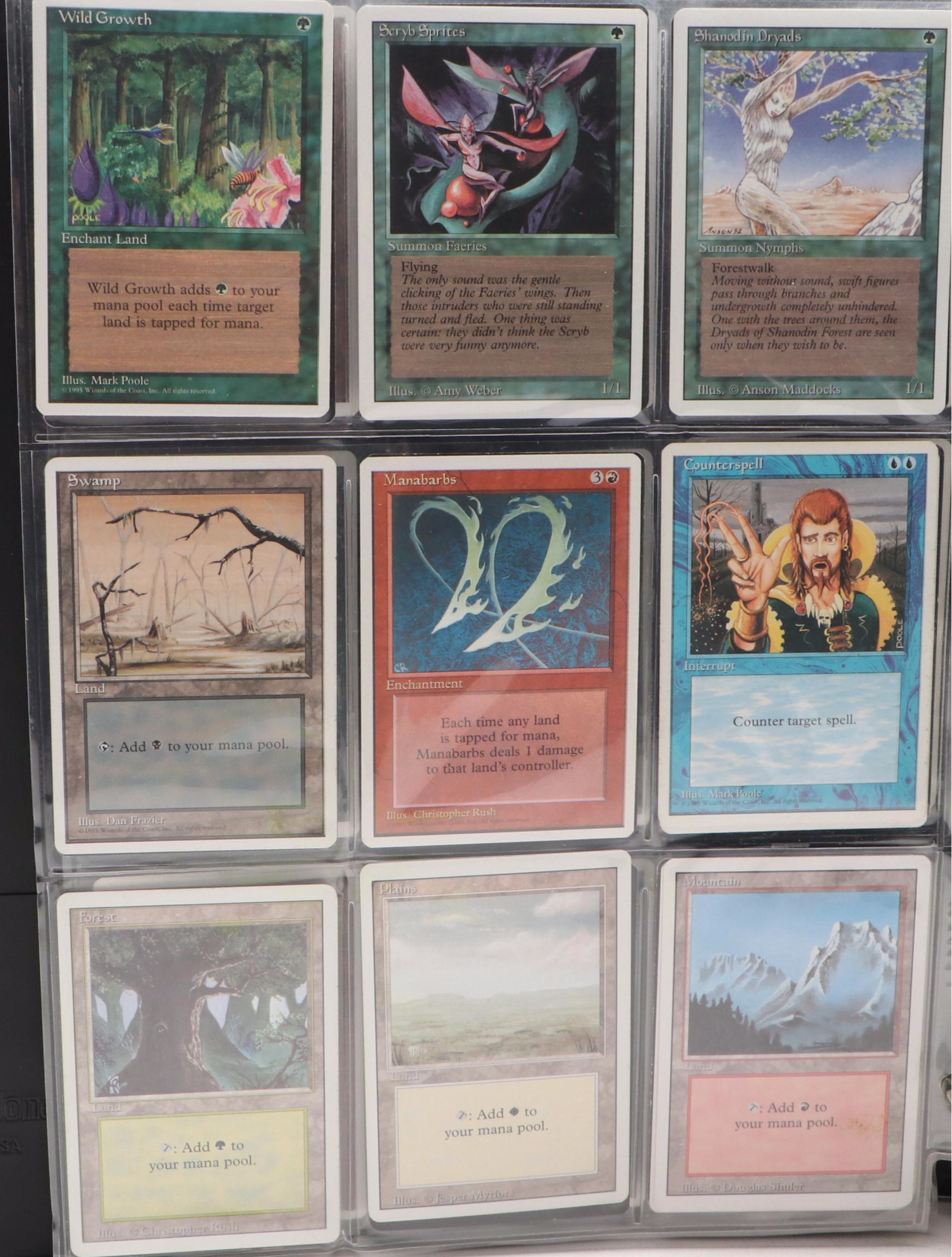 Magic: The Gathering Trading Card Collection with Binders, 1990s