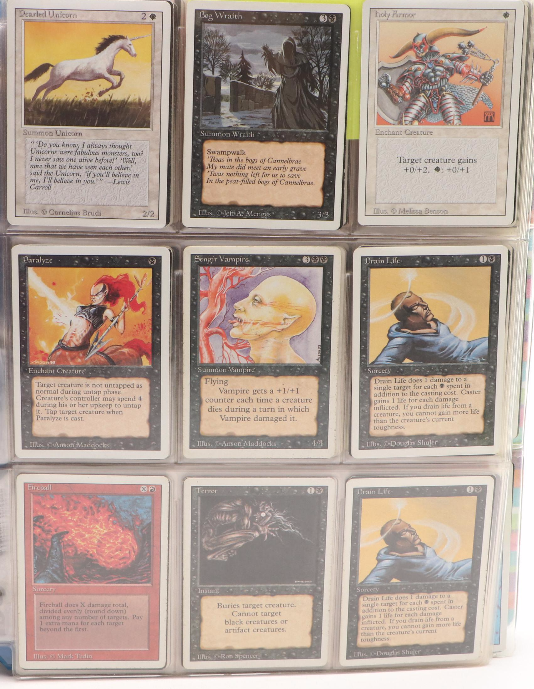 Magic: The Gathering Trading Card Collection with Binders, 1990s