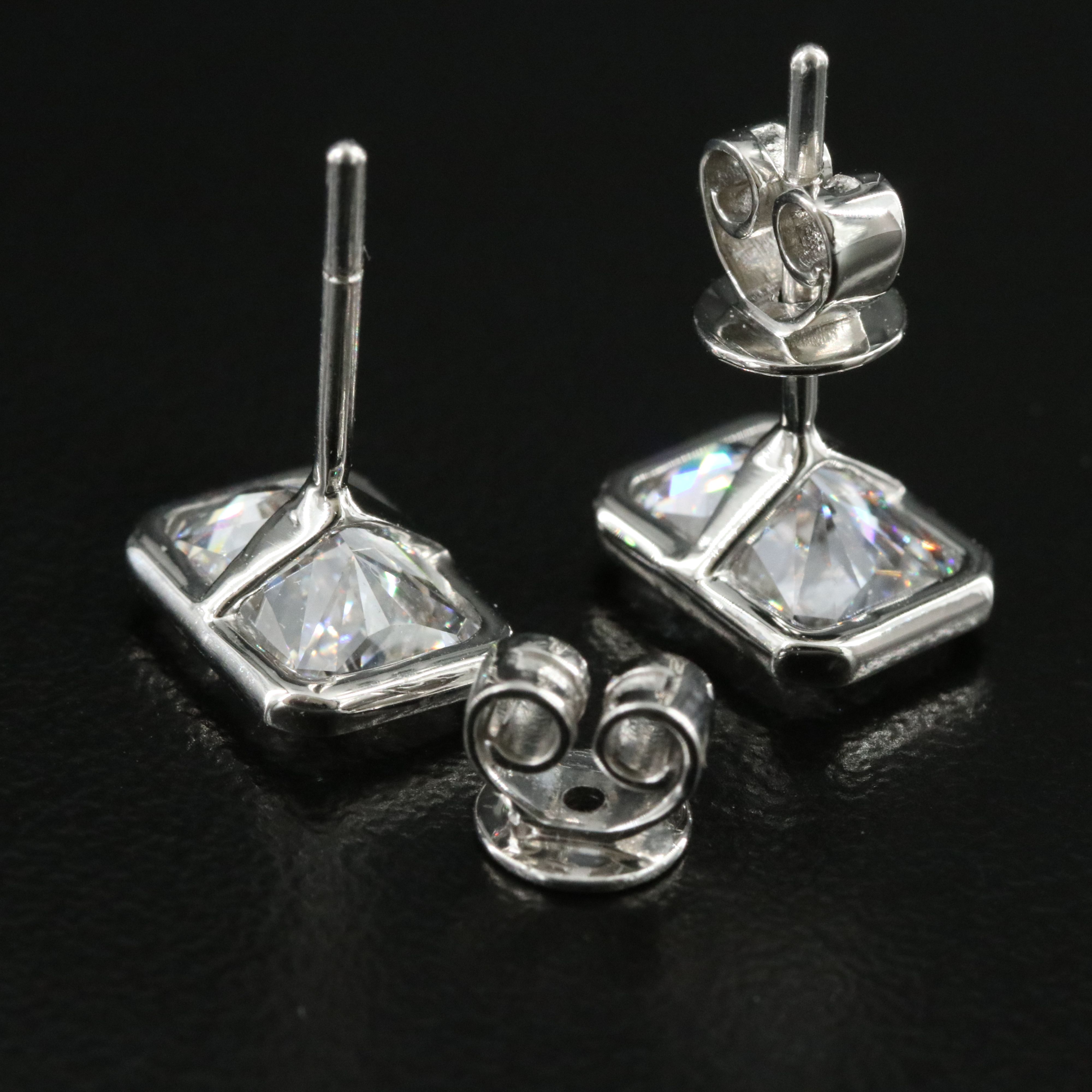 Platinum 4.04 CTW Lab Grown Diamond Stud Earrings with IGI Report