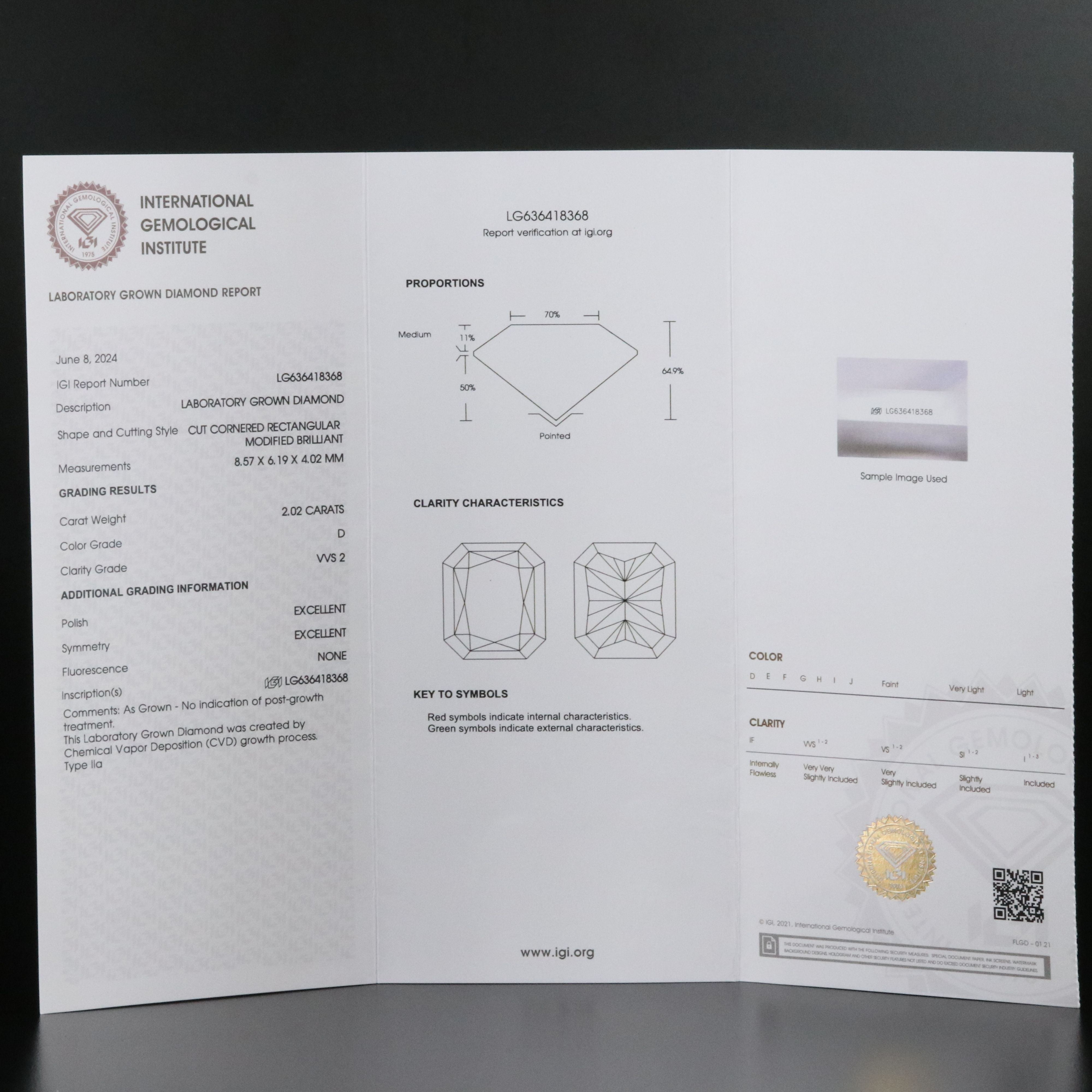 Platinum 4.04 CTW Lab Grown Diamond Stud Earrings with IGI Report