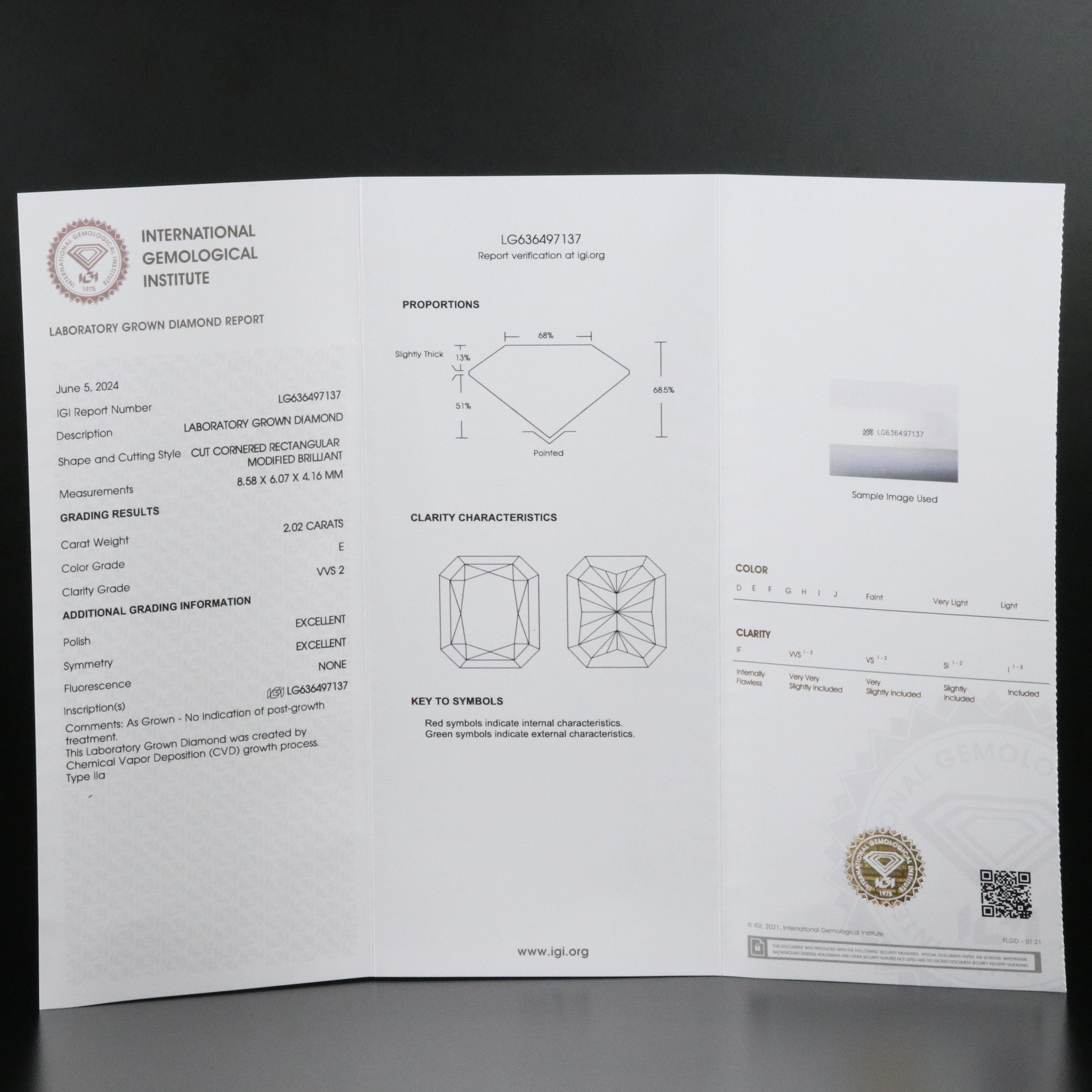 Platinum 4.04 CTW Lab Grown Diamond Stud Earrings with IGI Report