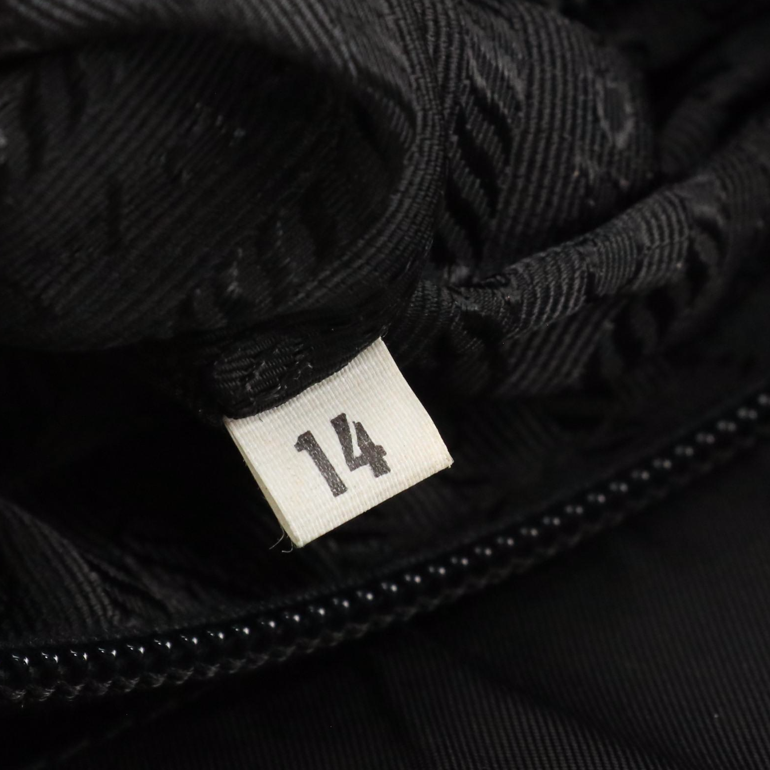 Prada Mini Tote in Black Nylon with Leather Rose Applique