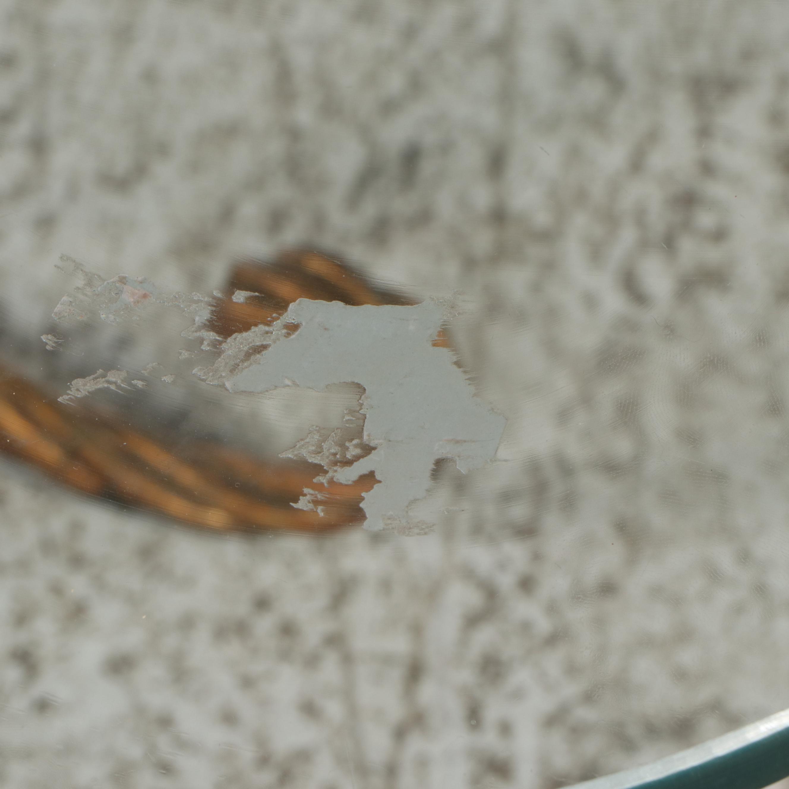 Oval Gilt Coffee Table with Glass Top