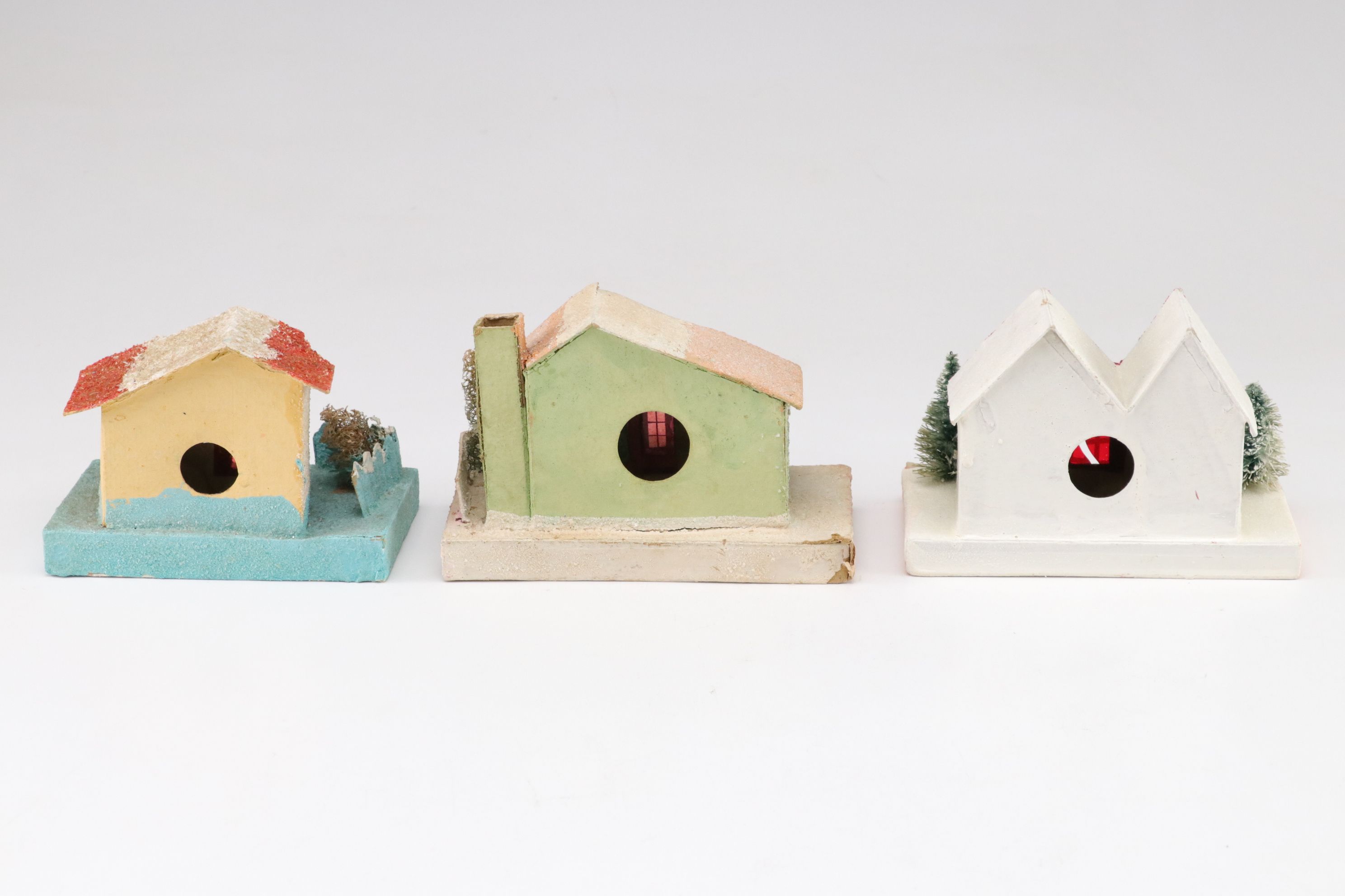 Japanese Putz Christmas Village Miniatures, Mid-Late 20th C.