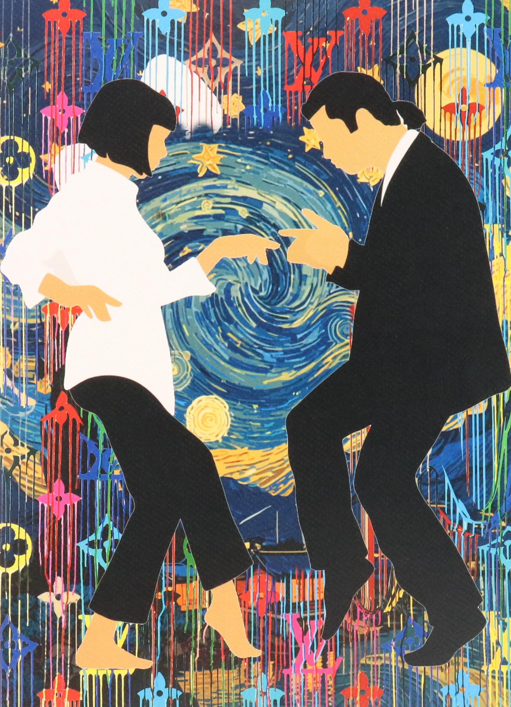Death NYC Pop Art Graphic Print of Pulp Fiction x Van Gogh x LV, 2024