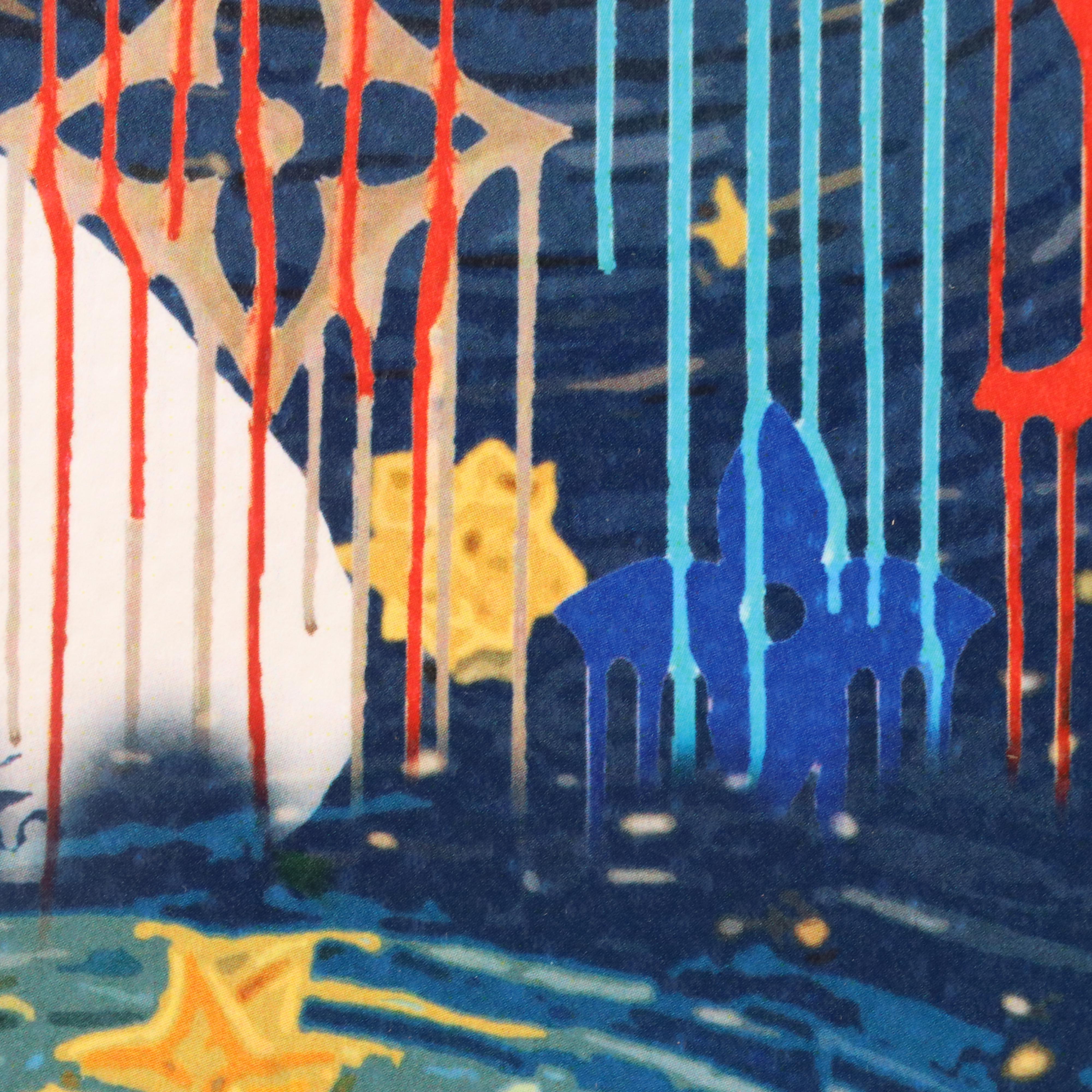 Death NYC Pop Art Graphic Print of Pulp Fiction x Van Gogh x LV, 2024