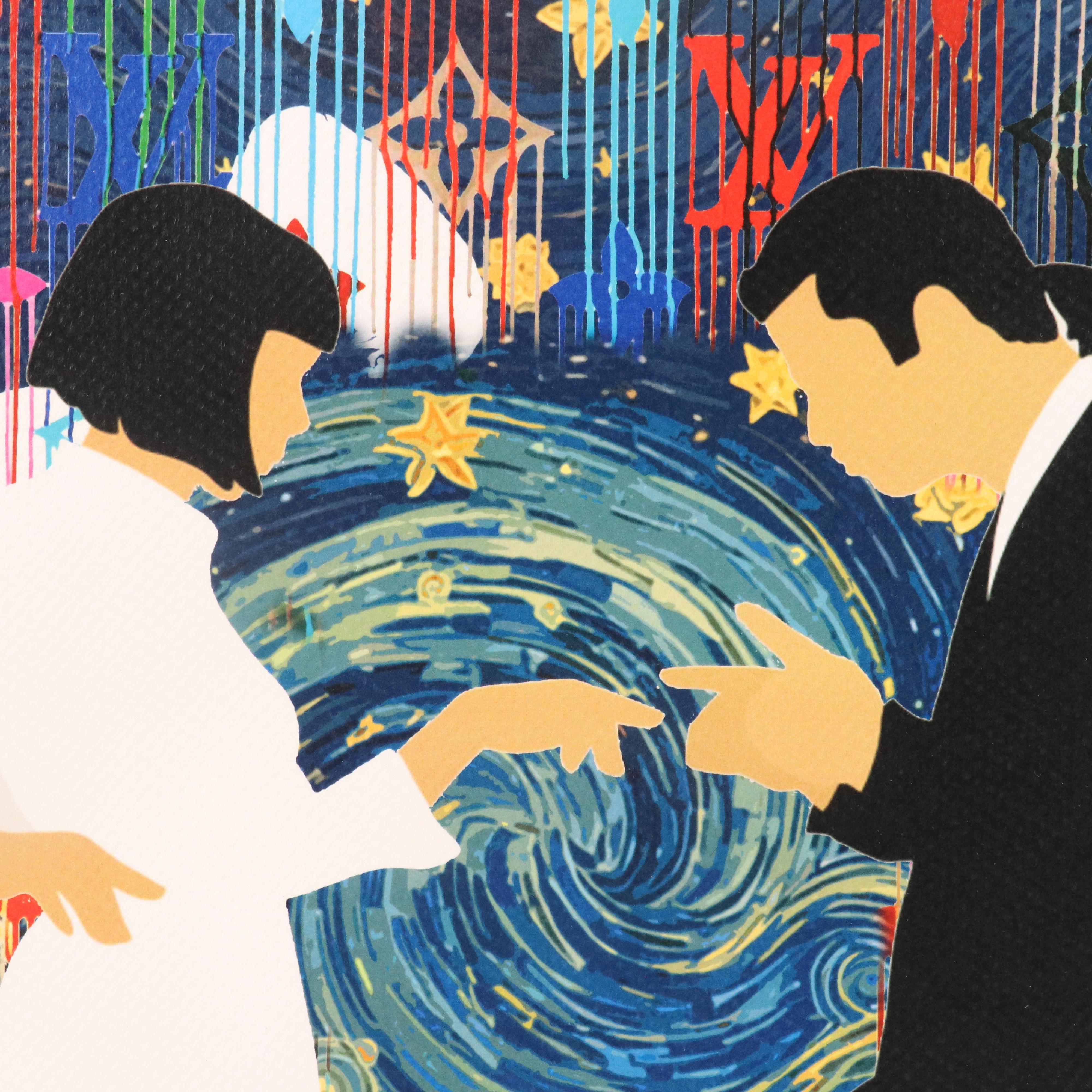 Death NYC Pop Art Graphic Print of Pulp Fiction x Van Gogh x LV, 2024