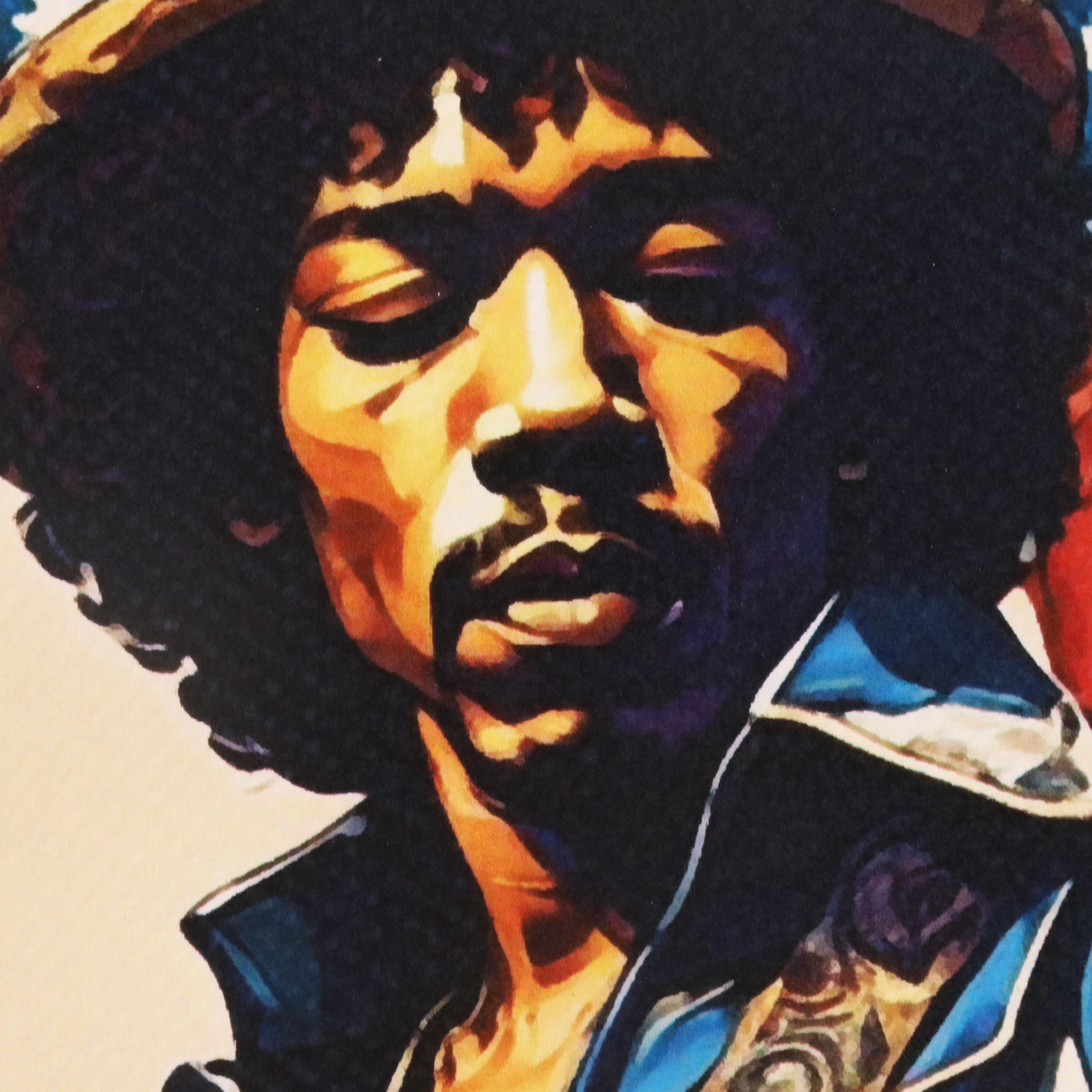 Death NYC Pop Art Graphic Print of Jimi Hendrix, 2024