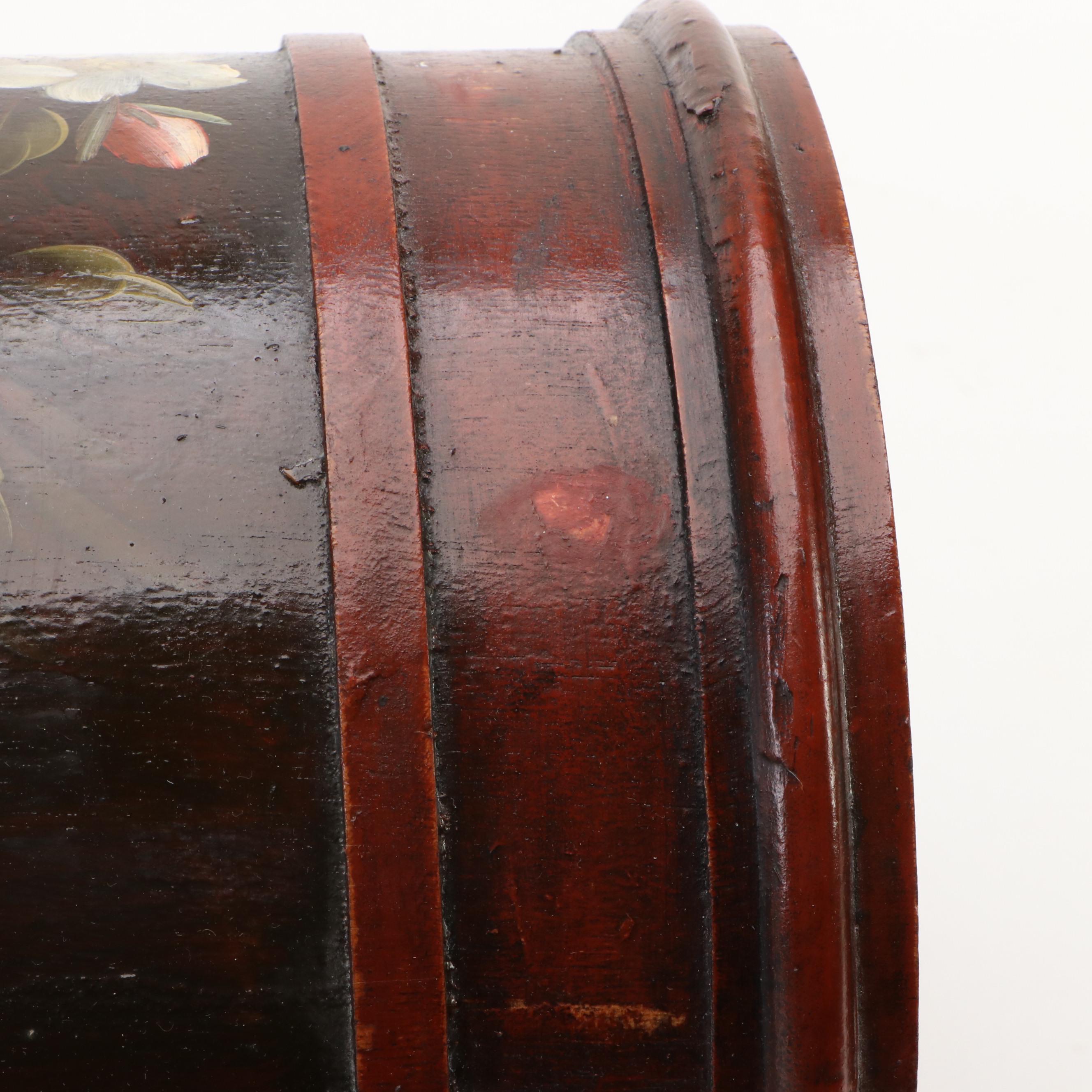 Victorian Style Painted Dome Top Wooden Box