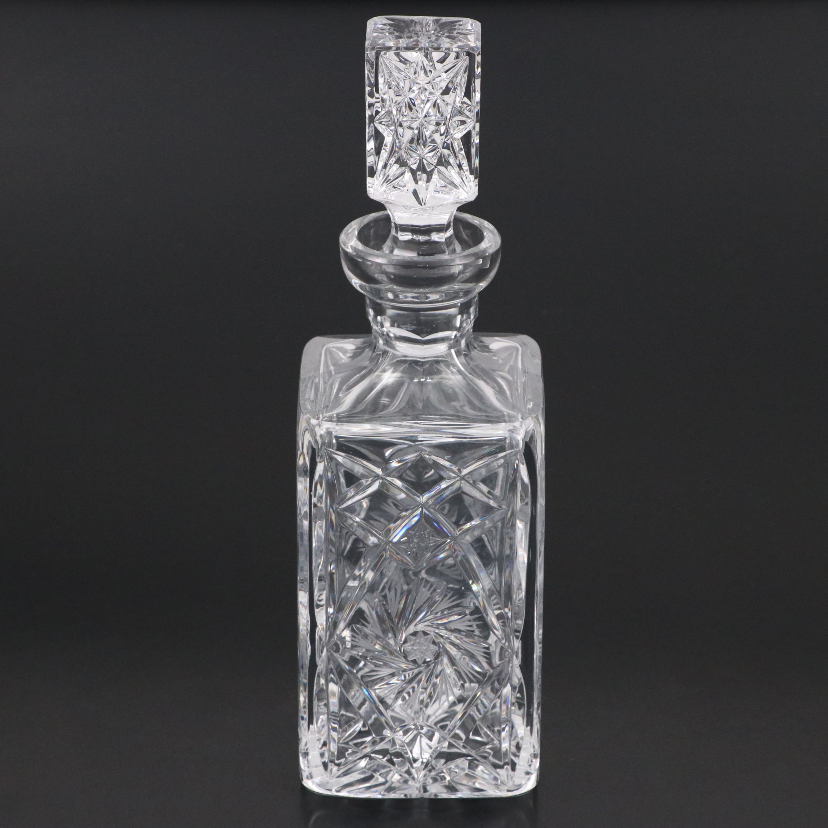 Tiffany "Newport" Crystal Brandy Glasses with Crystal Pinwheel Decanter