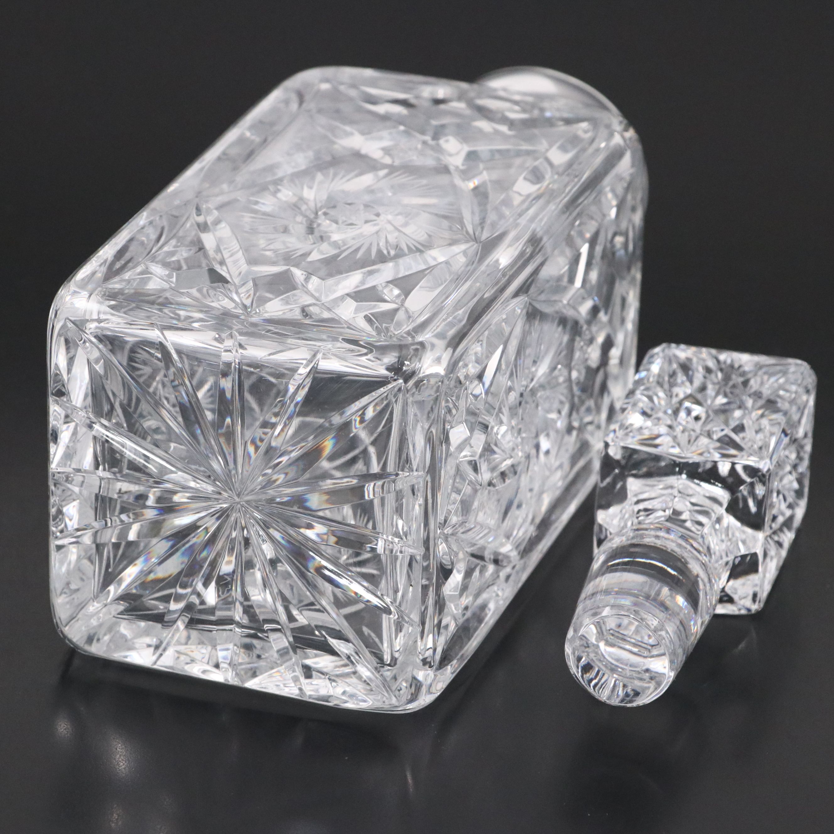 Tiffany "Newport" Crystal Brandy Glasses with Crystal Pinwheel Decanter